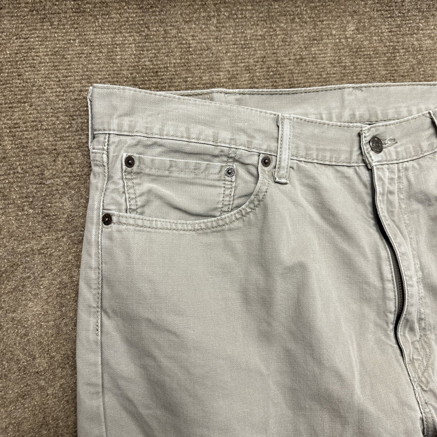 Levi's 505 Regular Fit Mens Jeans Size 40x30 Tan Denim