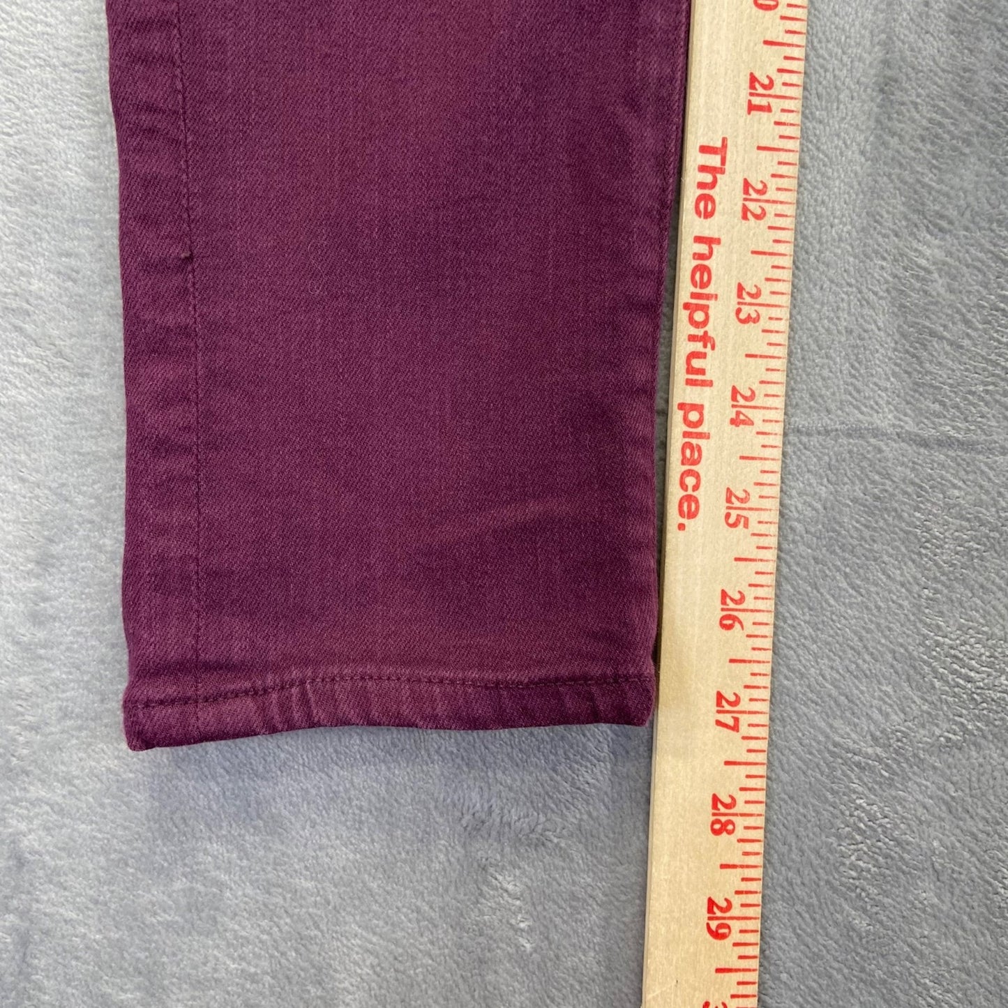 AG Adriano Goldschmied Women's Stevie Ankle Slim Straight Jeans 24R Maroon Red