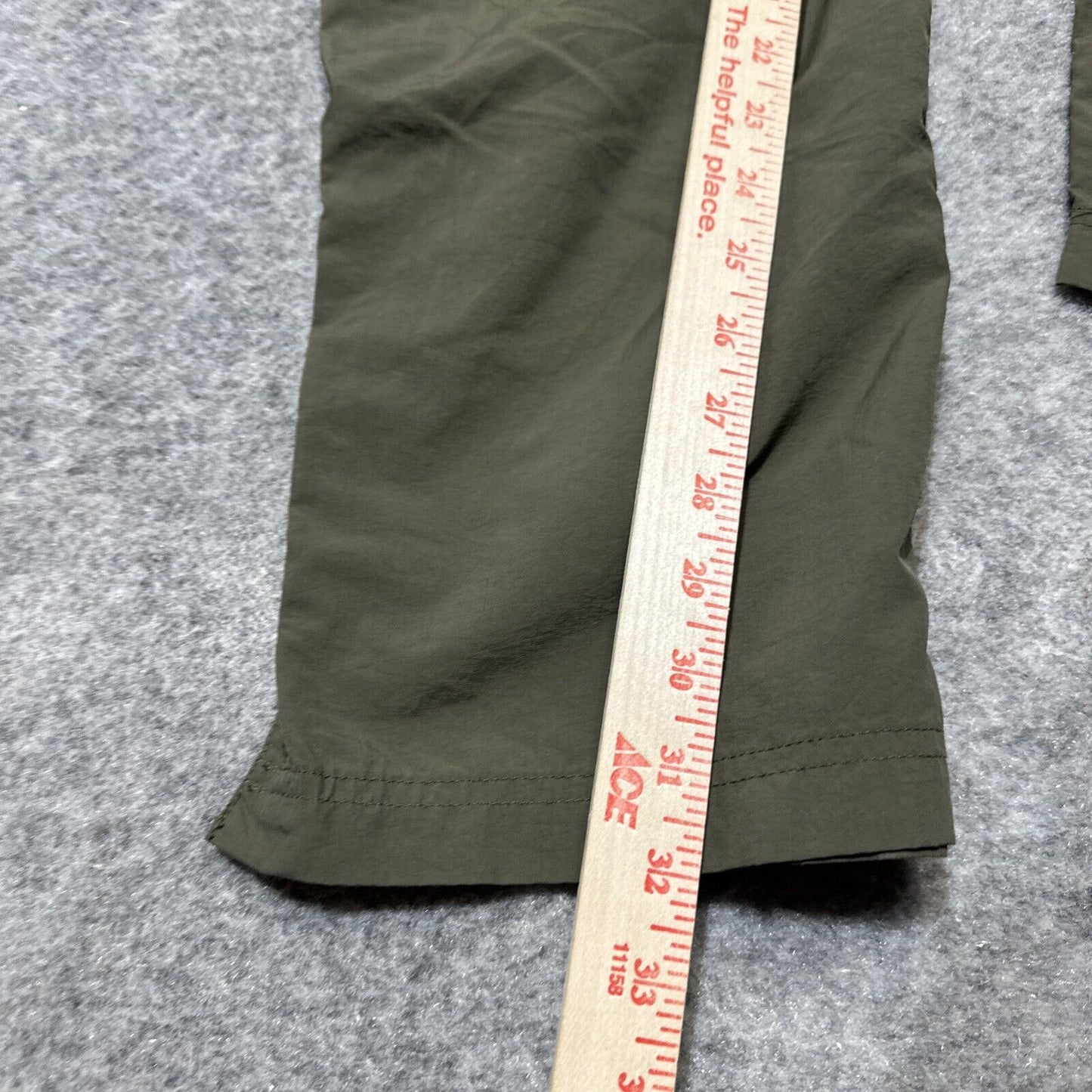 REI Co-op Sahara Men's Convertible Straight Cargo Pants Size Lx32 Green Dark