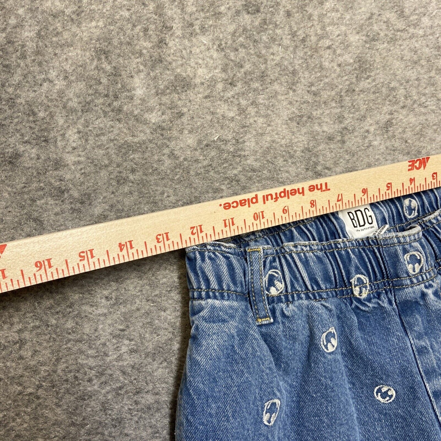BDG Urban Outfitters Elastic Waist Pull On Straight Jeans Women's Size S Blue