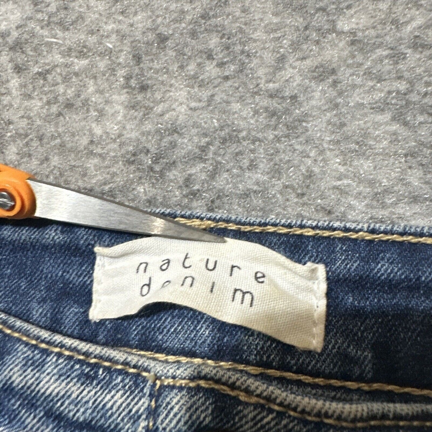 Nature Denim Women's Wide Leg Button Fly Jeans Size 26 Blue Medium Wash Denim