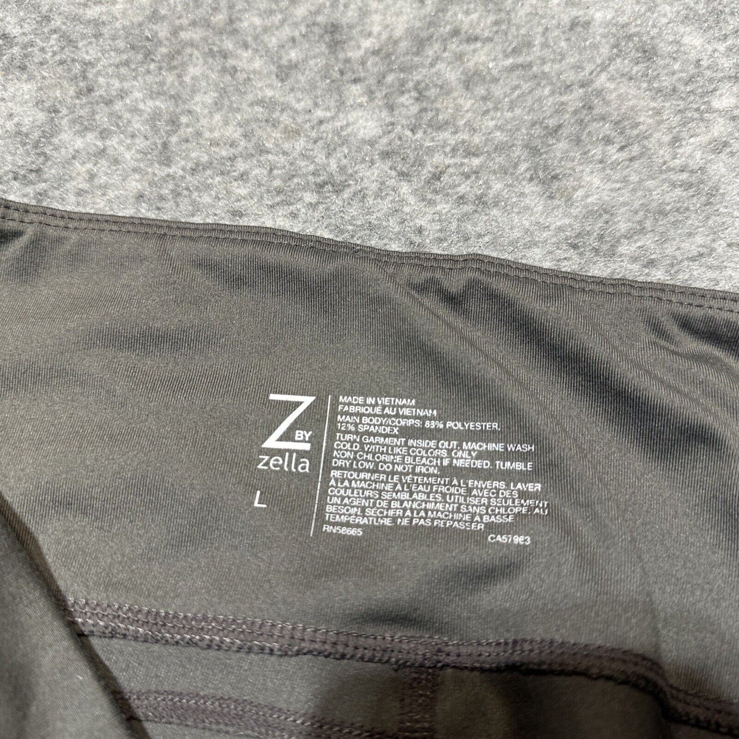 Zella Women's Yoga Leggings Size L Large Gray Medium Wash Pants