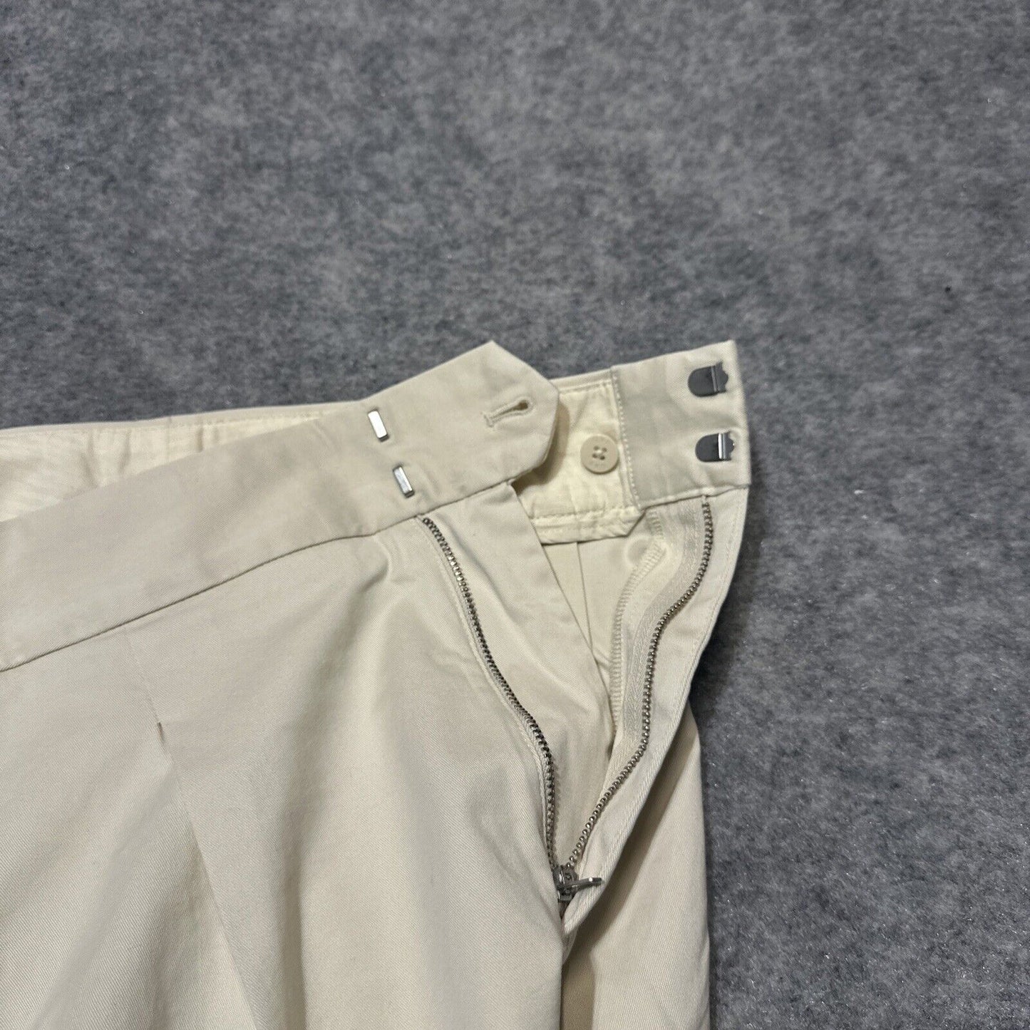 New Gap High Rise Pleated Wide Leg Khaki Women's Pants Size 16 Beige Light Wash