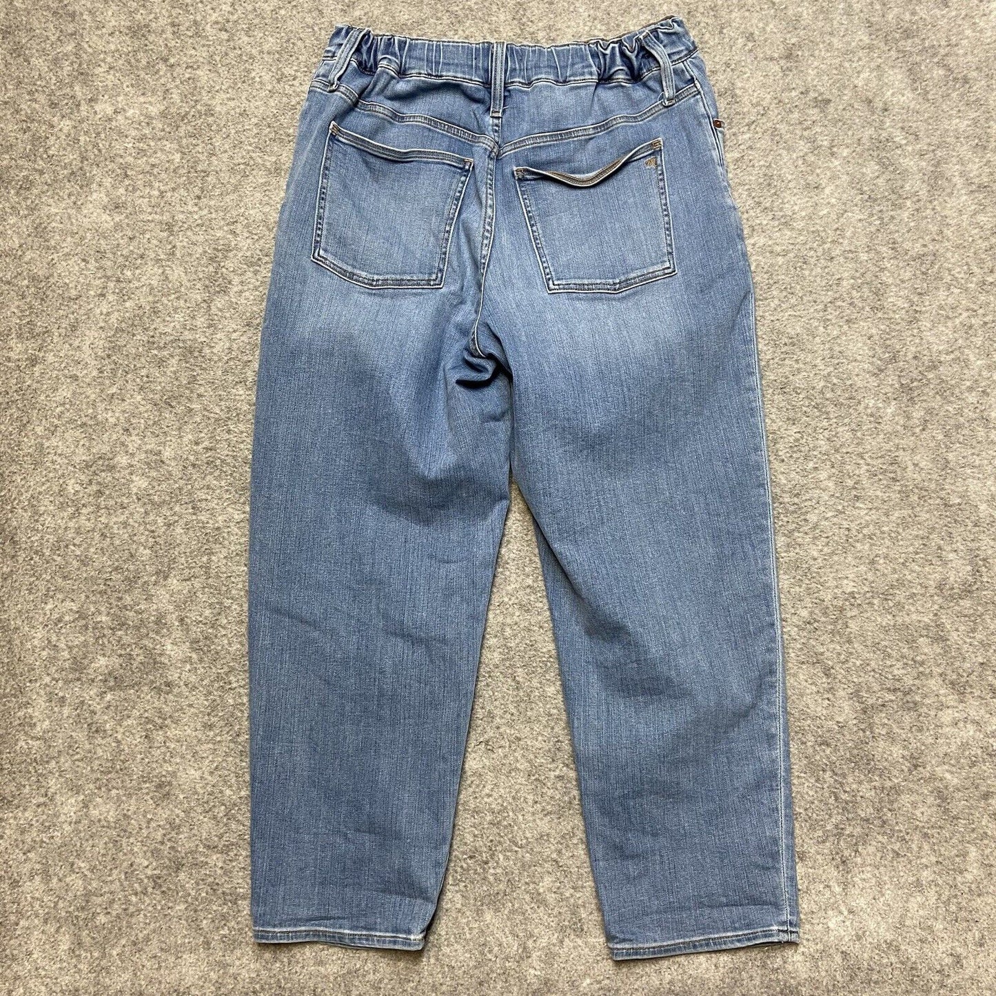 Madewell Elastic Waist Straight Leg Jeans Women's Size 29 Blue Denim