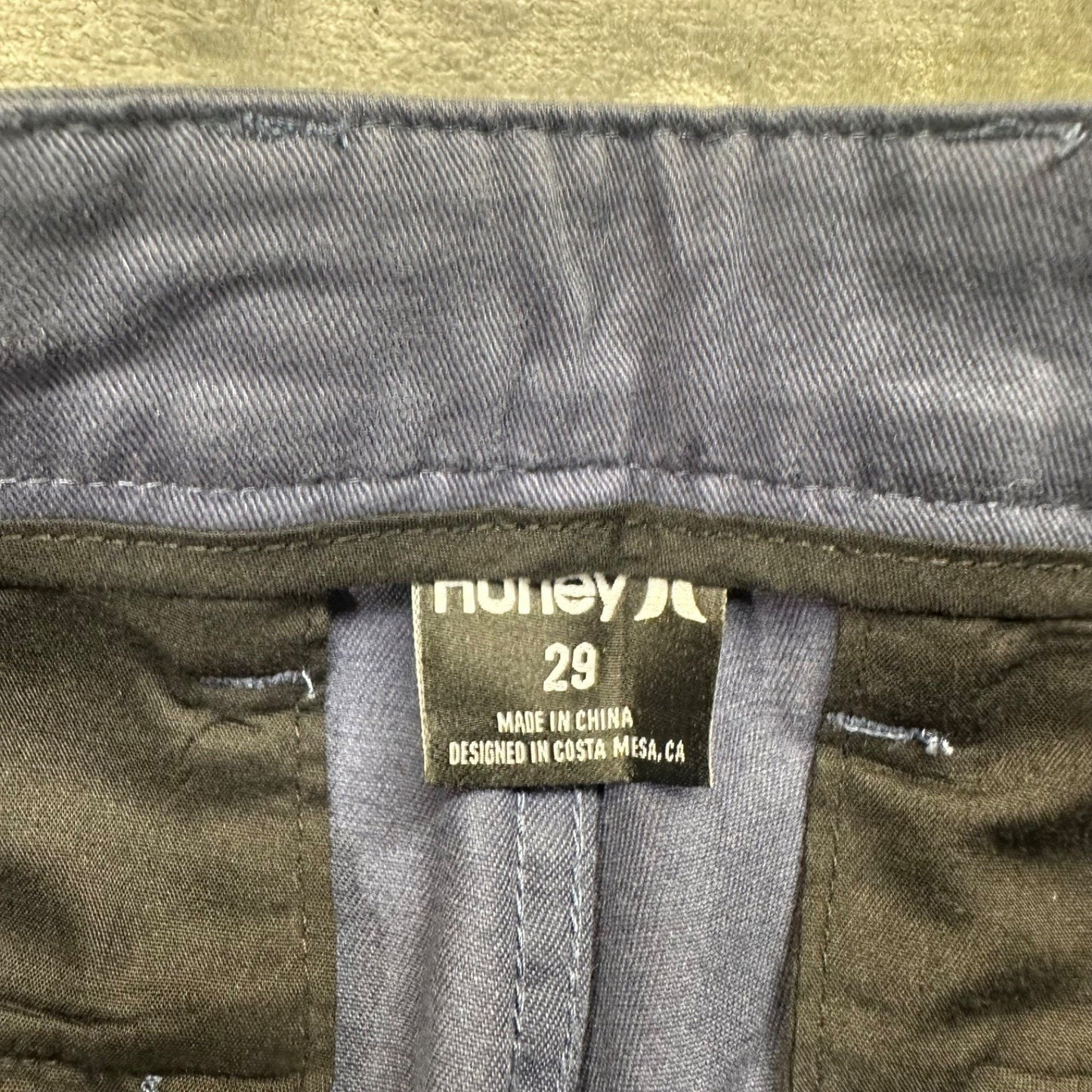 Hurley Men's Chino Pants Size 29 Dark Blue #534424