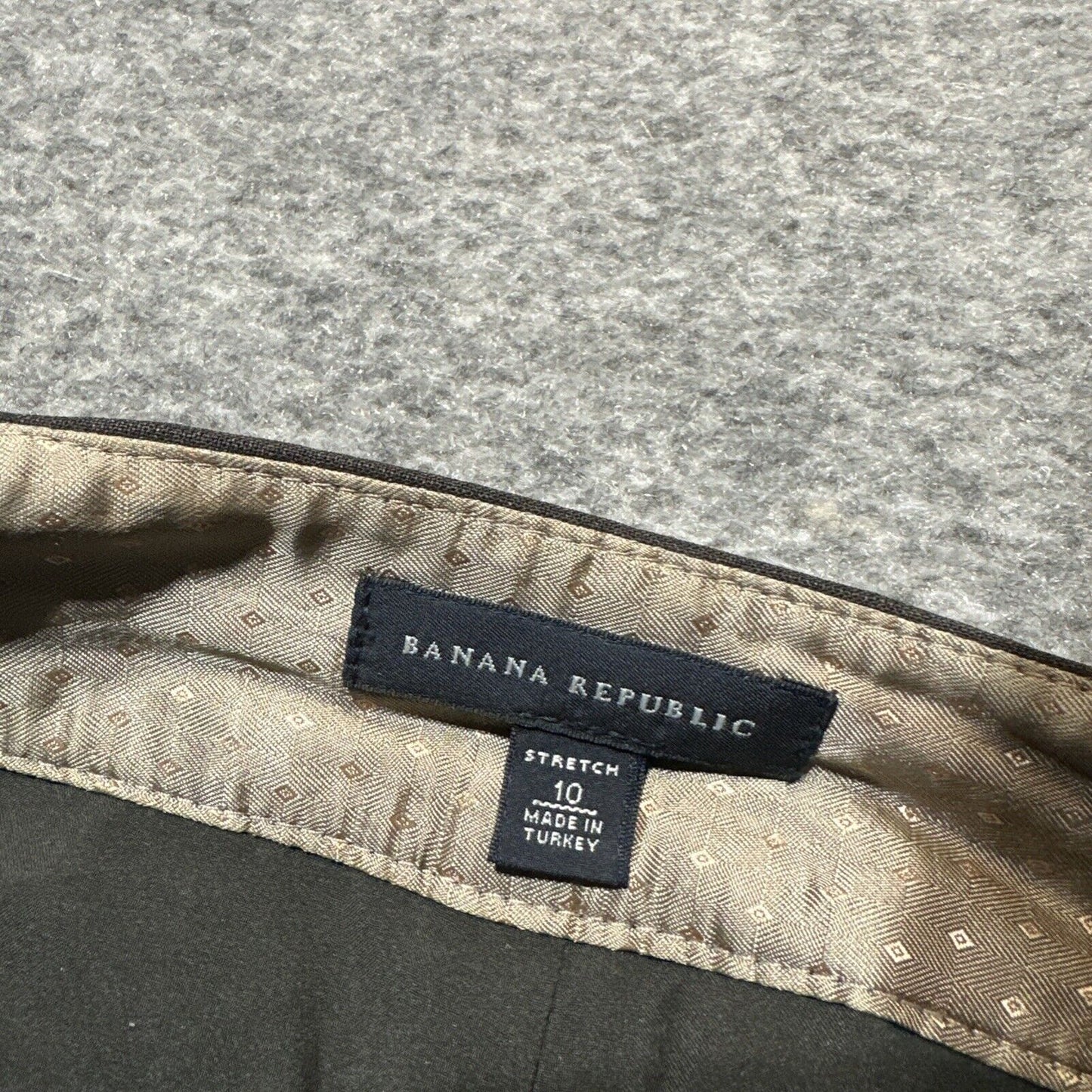 Banana Republic Stretch Wool Trousers Dress Pants Women's Size 10 Brown Pants