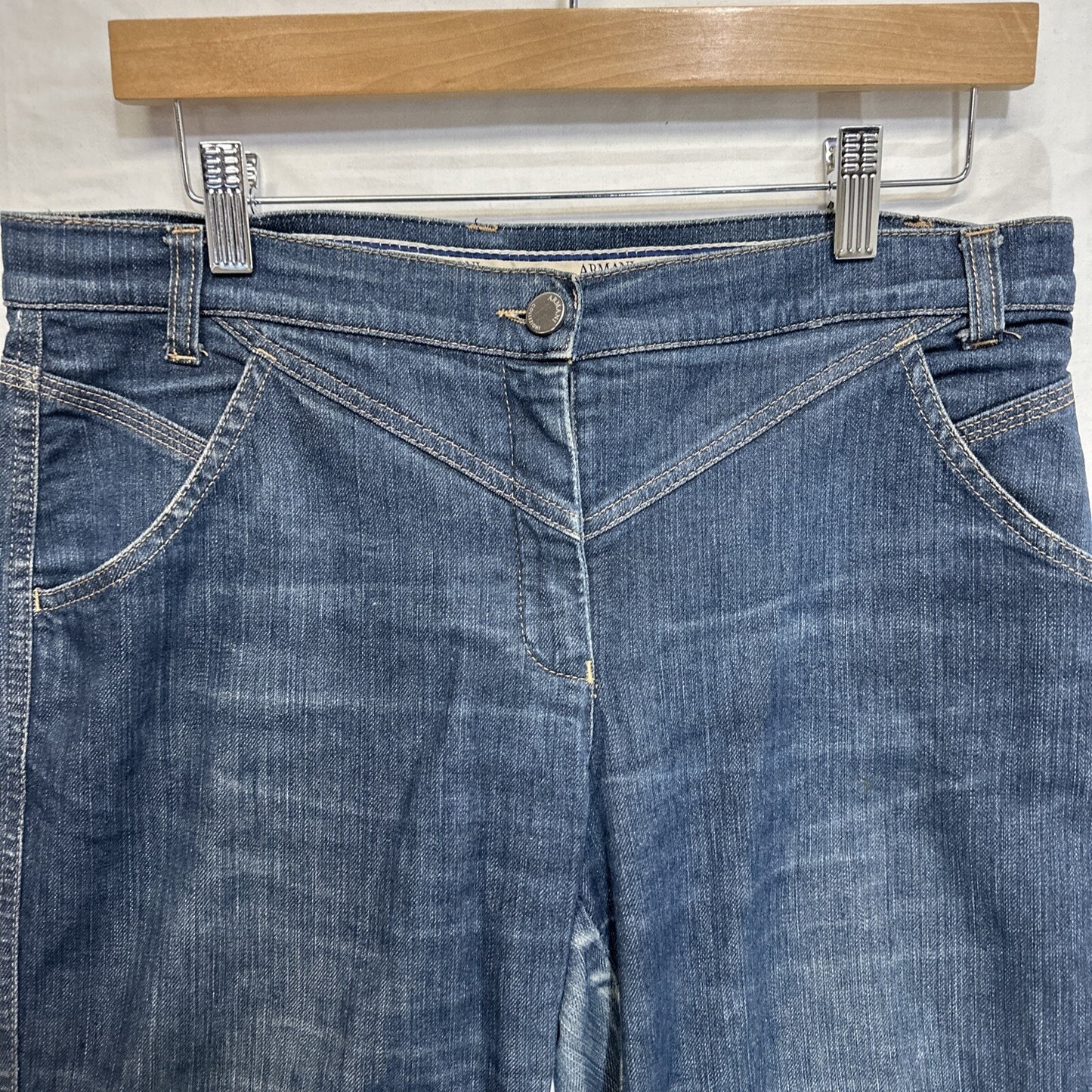 Emporio Armani Collezioni Antinea SRL Straight Leg Jeans Women’s 8 Dark Wash