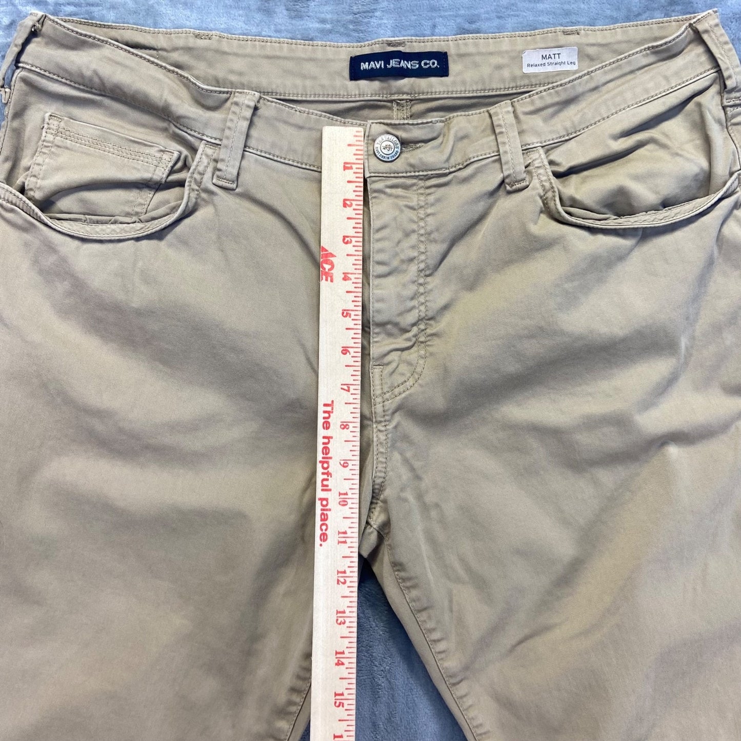 Mavi Men's Matt Relaxed Straight Pants Size 36 Beige
