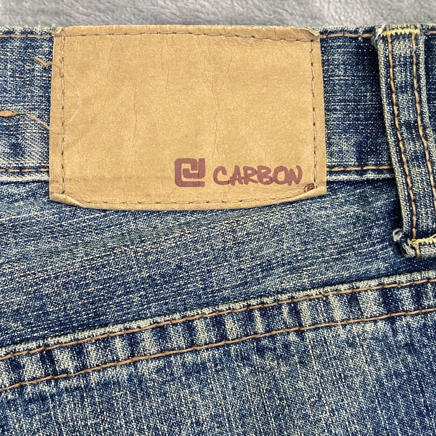Carbon Men's Straight Leg Jeans Blue Denim Size 30/30 #534424