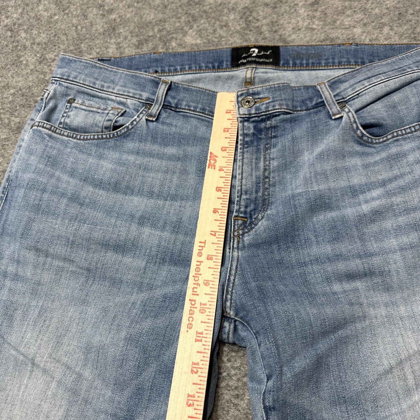 Lot of 7 For All Mankind Luxe Performance Slimmy Jeans Mens 38x28 Light Blue