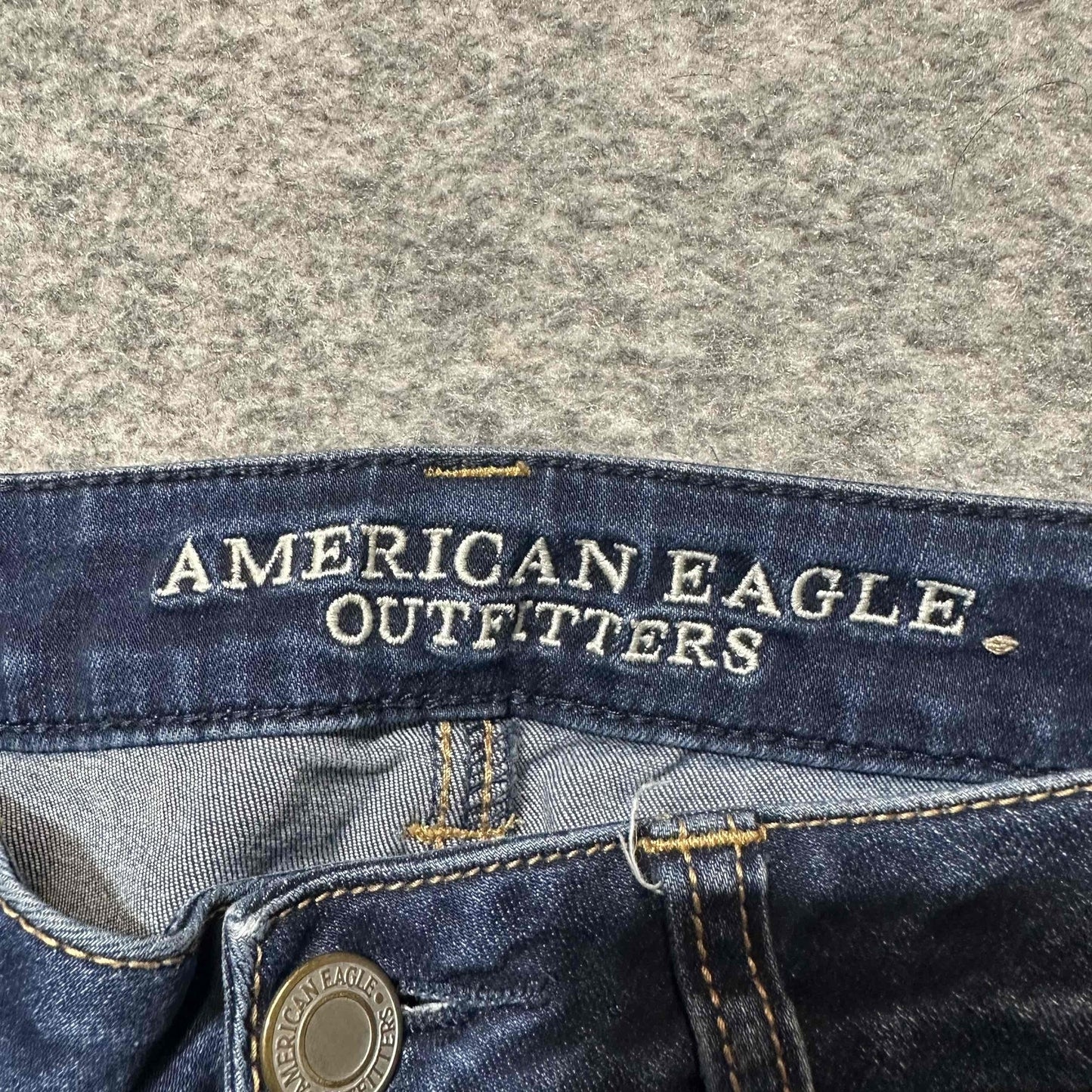 American Eagle Women's Distressed Super Stretch Hi Rise Jegging Size 0R Blue