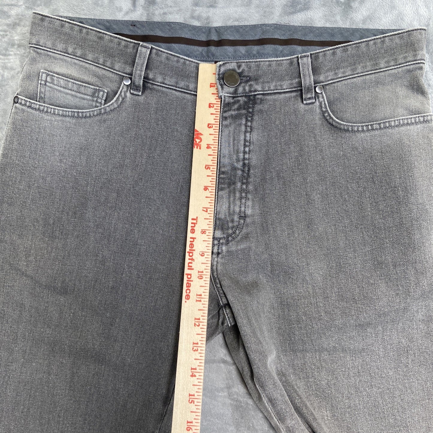 Ermenegildo Zegna Straight Jeans Men's Size 38 Gray Denim Pants