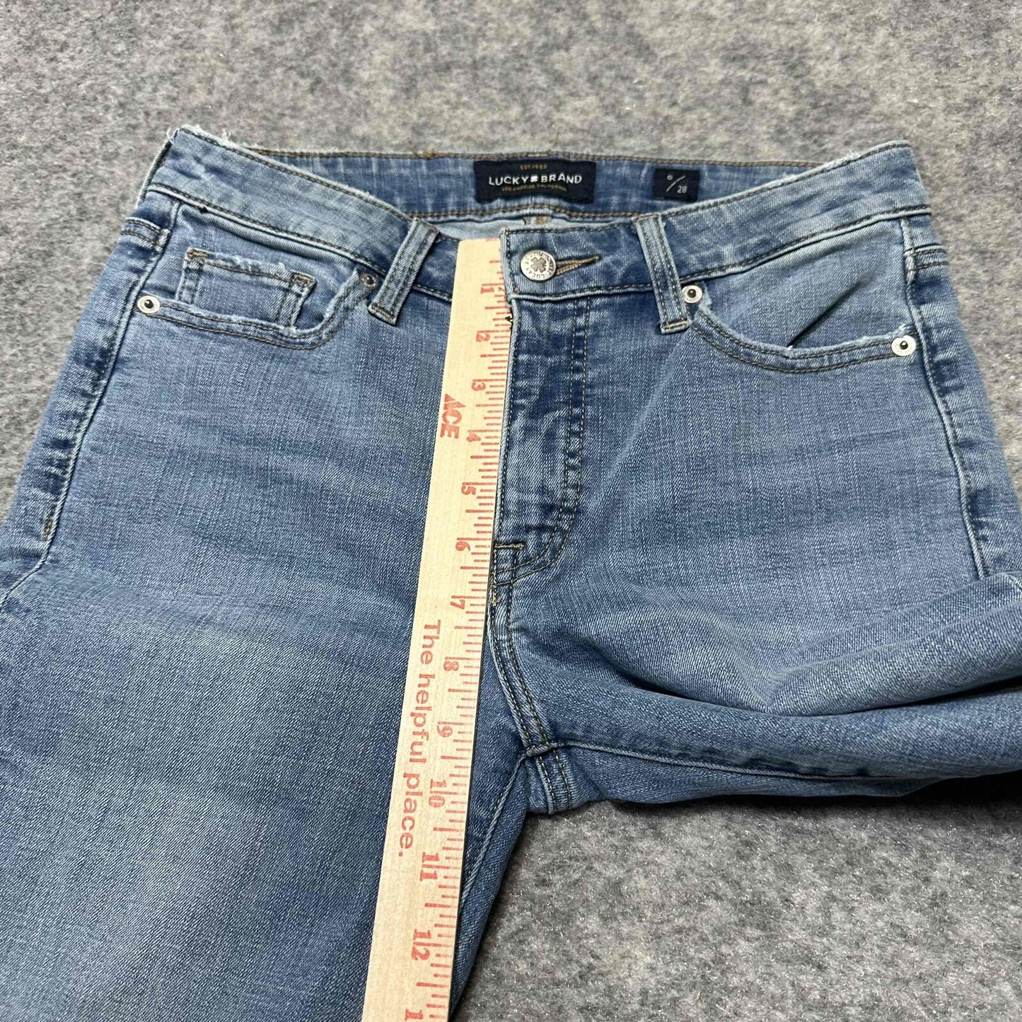 Lucky Brand Hayden Womens Crop Jeans Light Wash Denim Skinny Pants Size 6 28