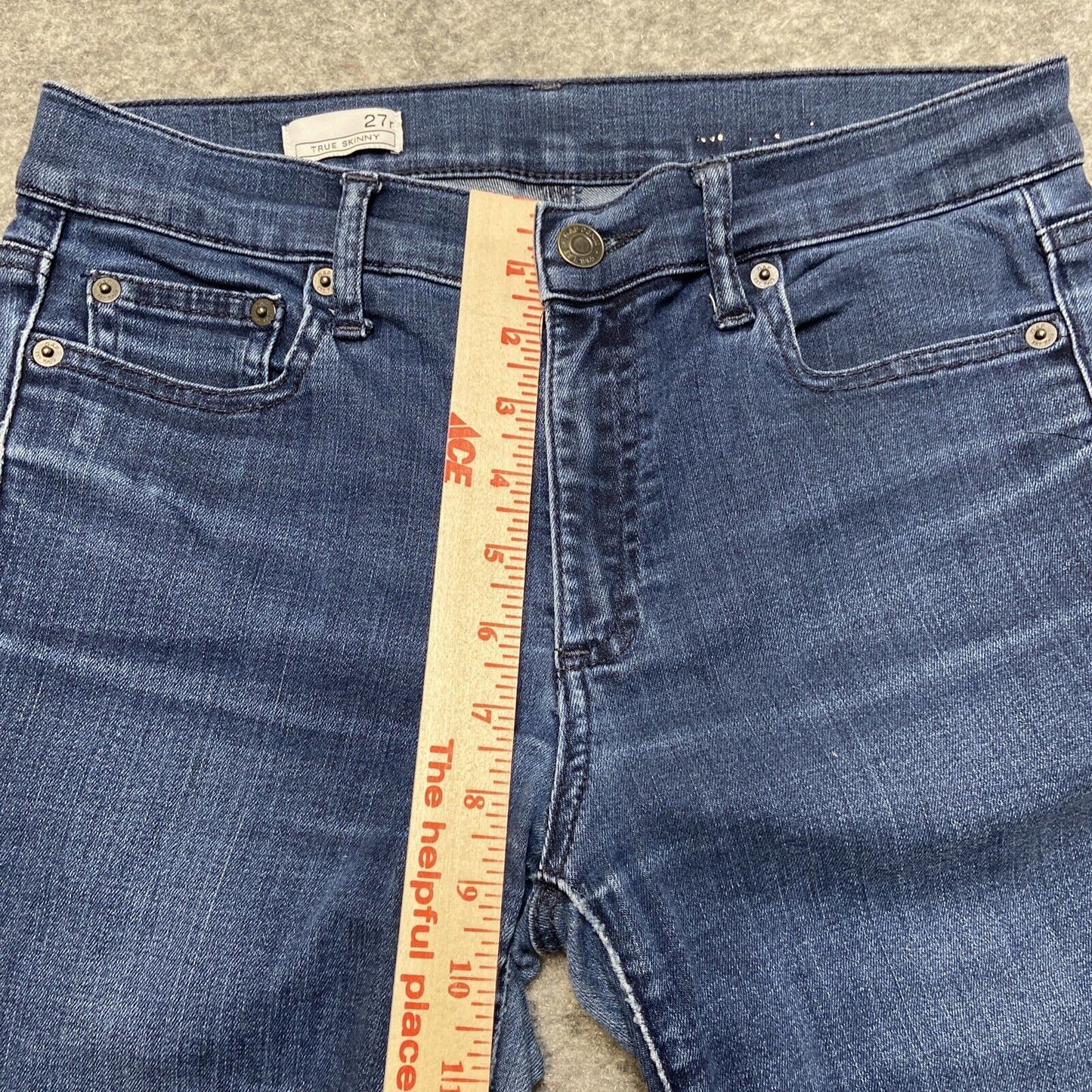 Gap 1969 True Skinny Jeans Women's Size 27r Dark Blue Denim