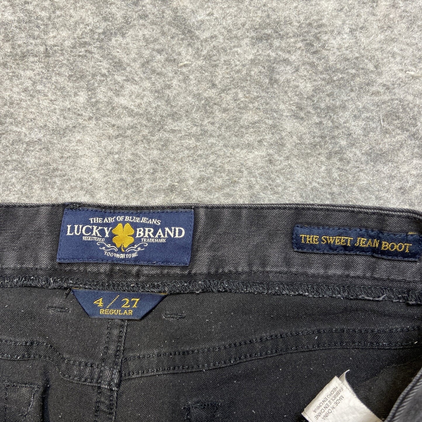 Lucky Brand The Sweet Jean Boot Women's Size 4/27 Reg Dark Gray Denim