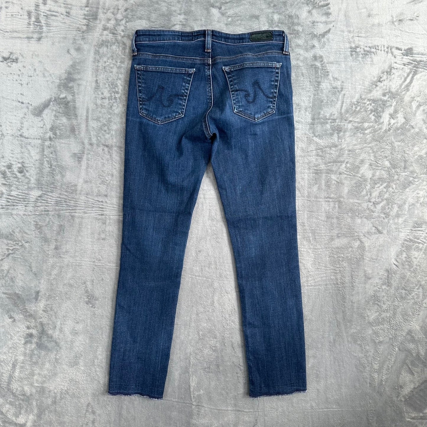 AG Adriano Goldschmied Women's Stevie Roll-Up Slim Straight Jeans Size 27R Blue