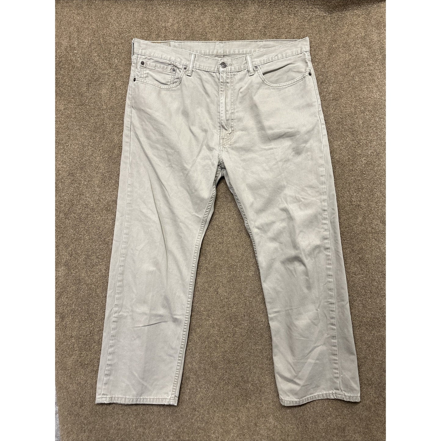 Levi's 505 Regular Fit Mens Jeans Size 40x30 Tan Denim