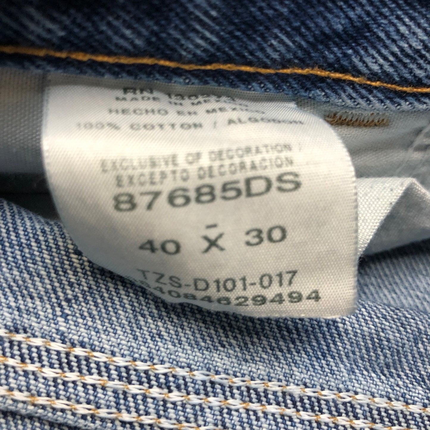 Wholesale Lot of 4 Work Jeans Men's Size 40x30 Blue Black Grade A / B