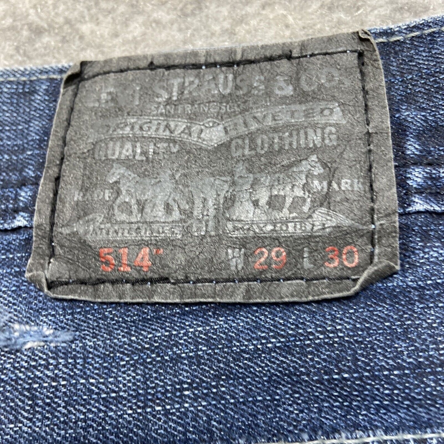 Levi's 514 Slim Straight Jeans Mens Size 29x30 Western Dark Wash Zip Pocket Rare