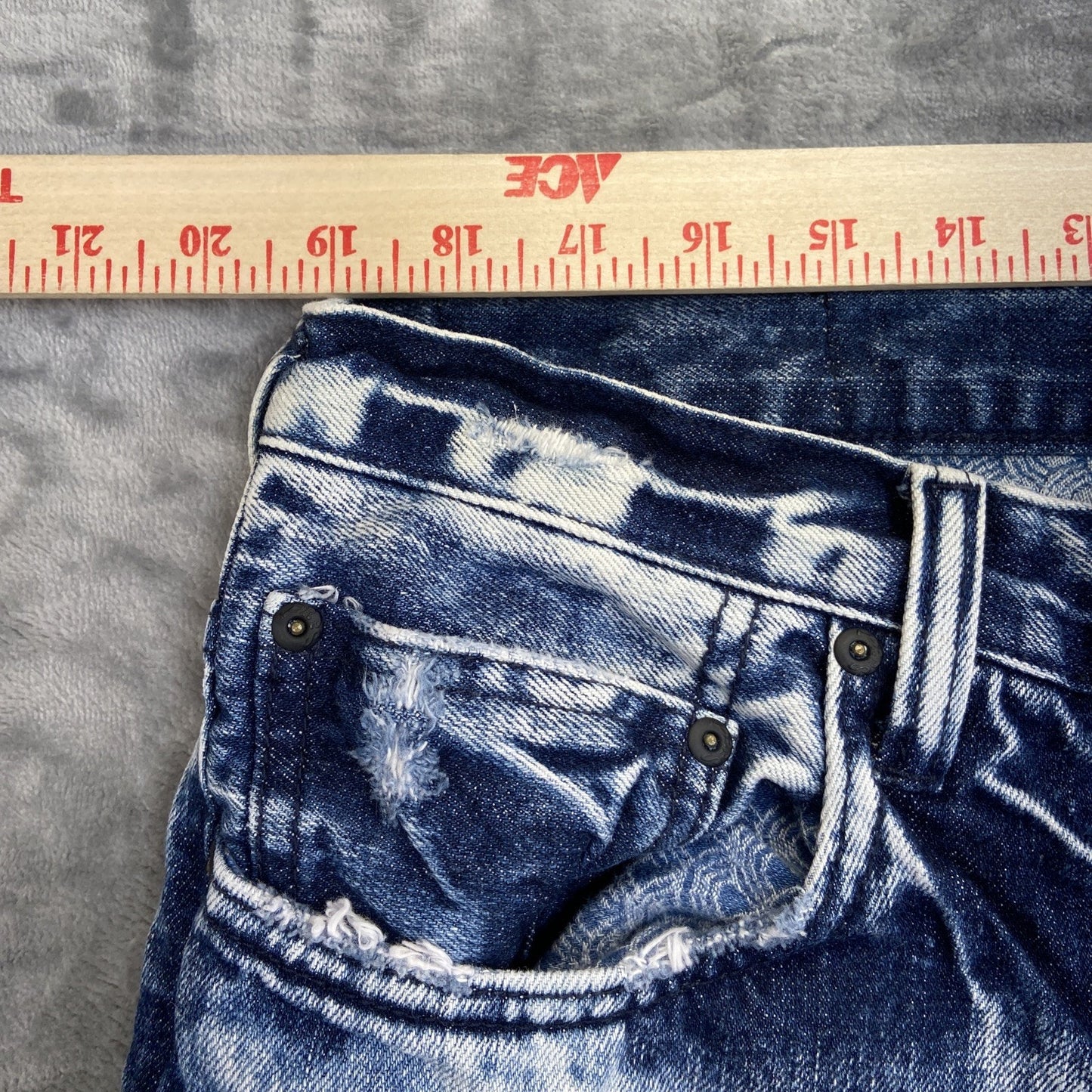 PRPS Distressed Straight Jeans Men's Size 40 Blue Denim