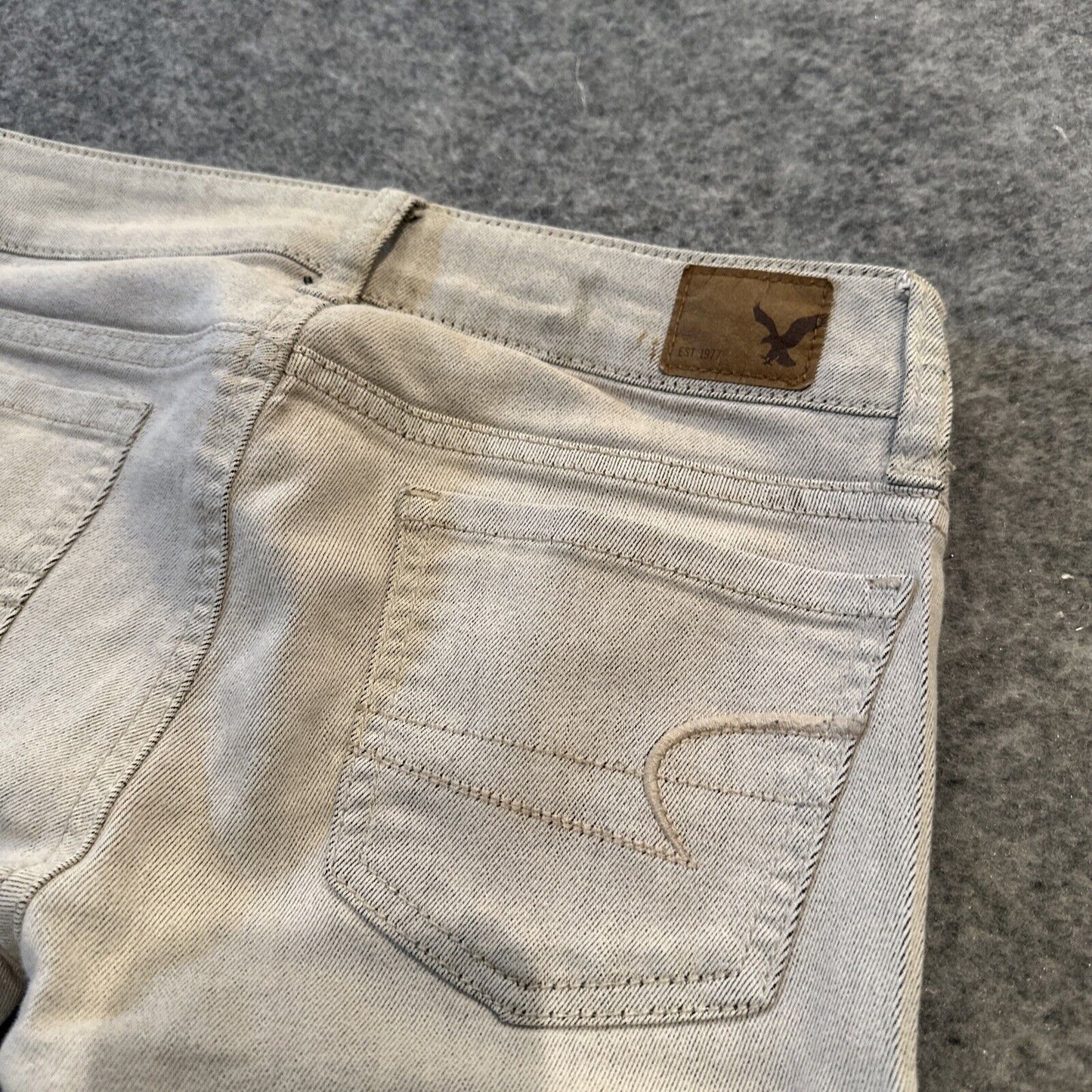 American Eagle Stretch Women's Jegging Size 00 Beige Light Wash Denim