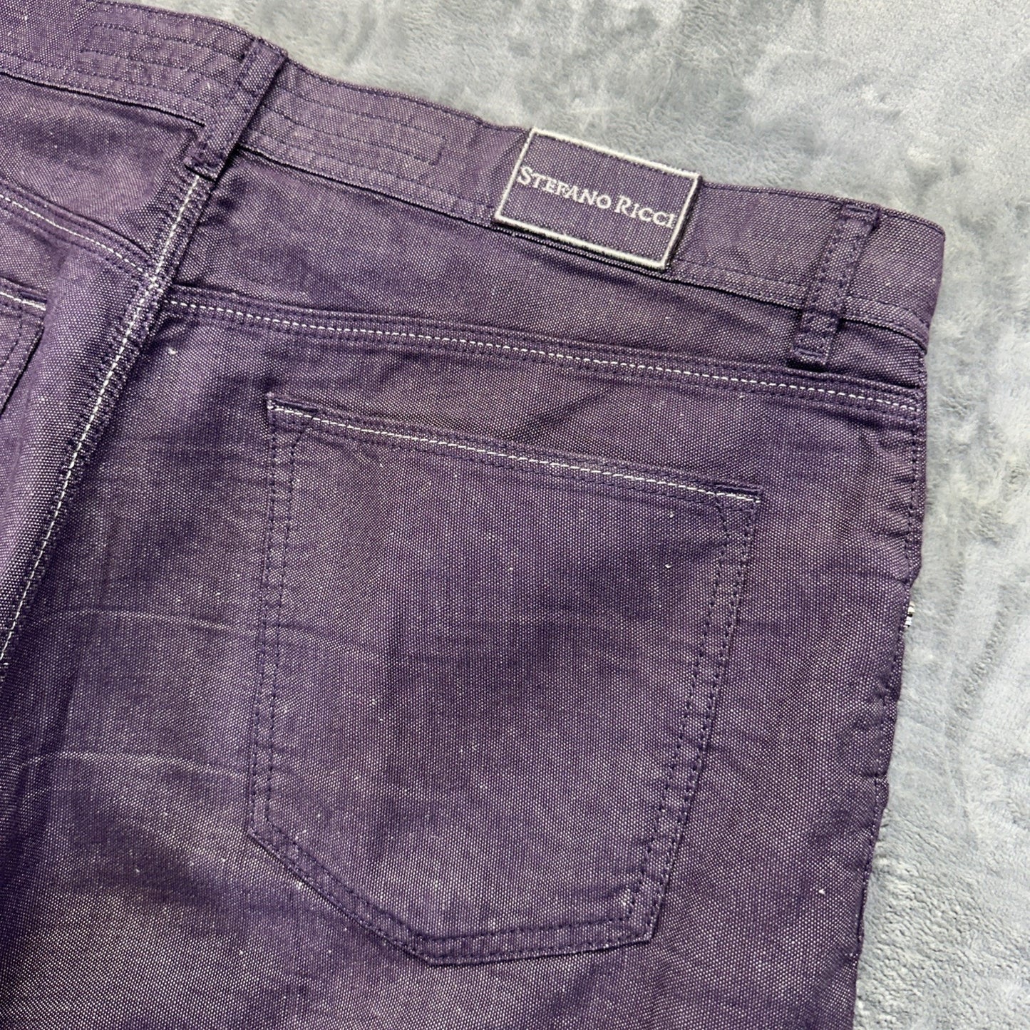 New Stefano Ricci Straight Jeans Men's Size 40 Lavender Purple Denim
