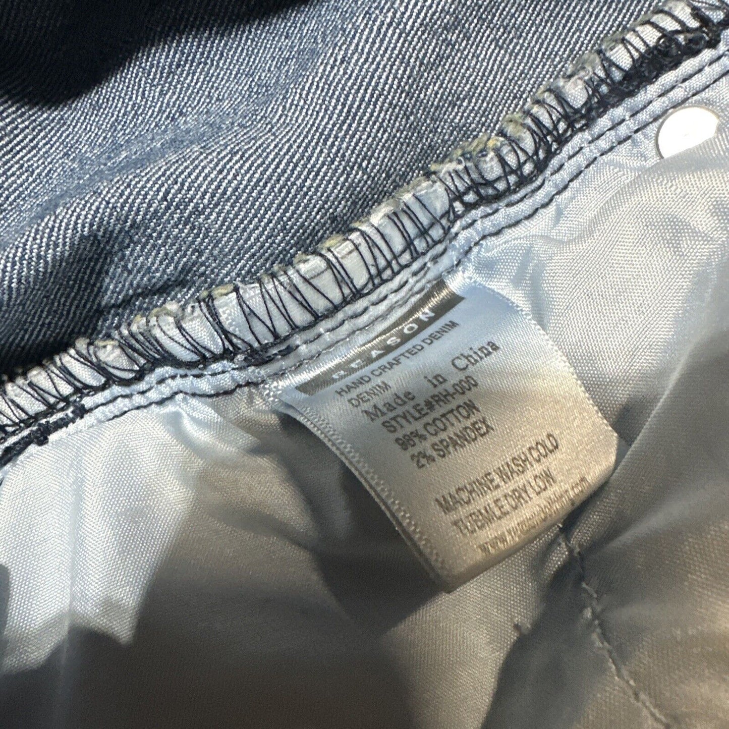 Reason Distressed Skinny Jeans Men's Size 36 Bleached Leg Denim