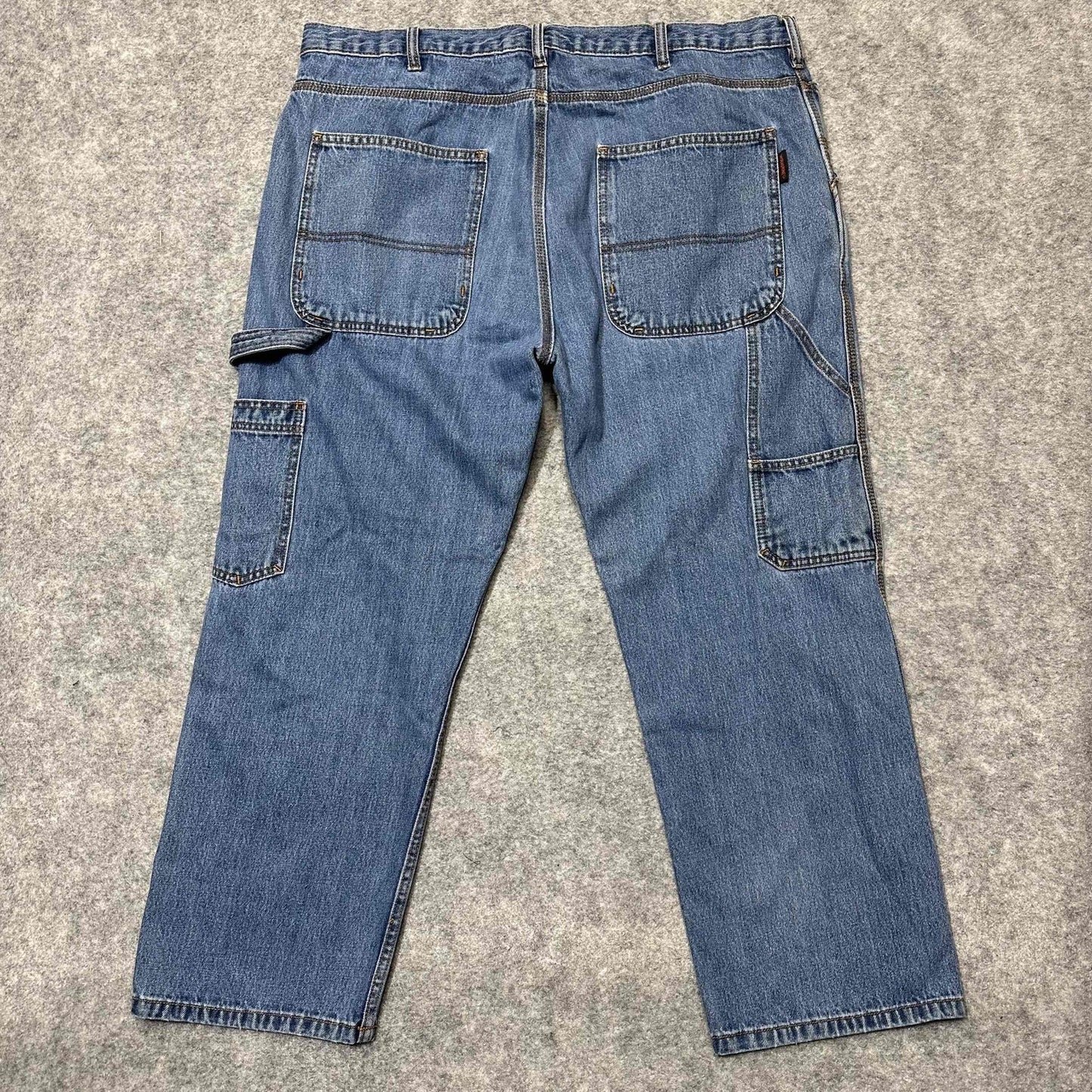 Wolverine Men's Boulder Straight Leg Cargo Work Jeans Size 40/30 Blue Wash Denim