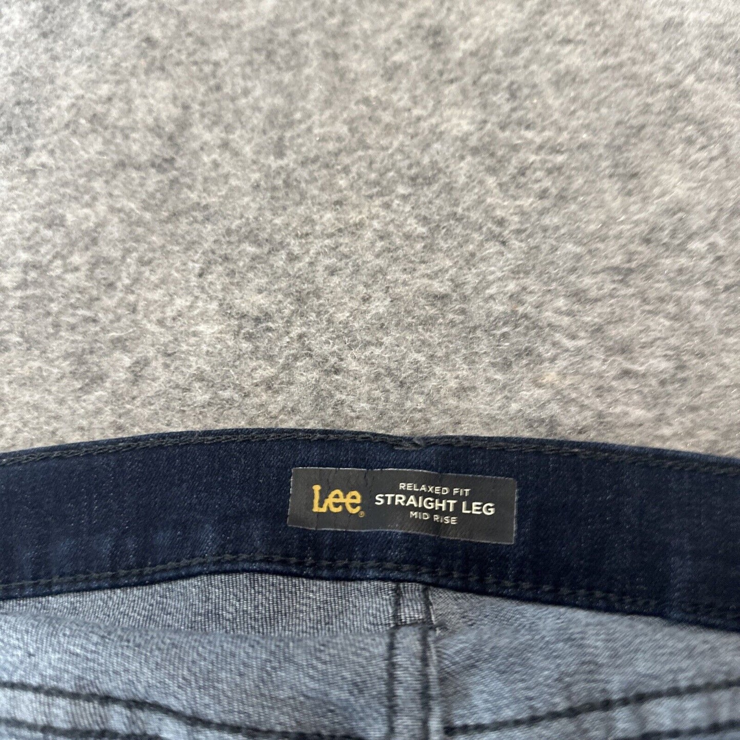 LEE Relaxed Fit Women's Straight Jeans Size 9 Blue Dark Wash Denim