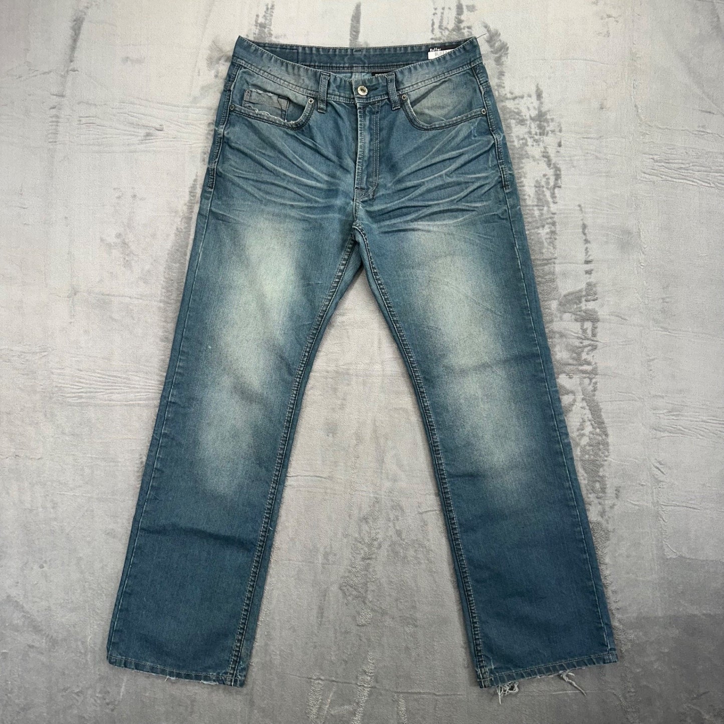 Vintage Buffalo David Bitton Ruffer Easy Fit Boot Cut Men's Jeans 31 Blue Denim