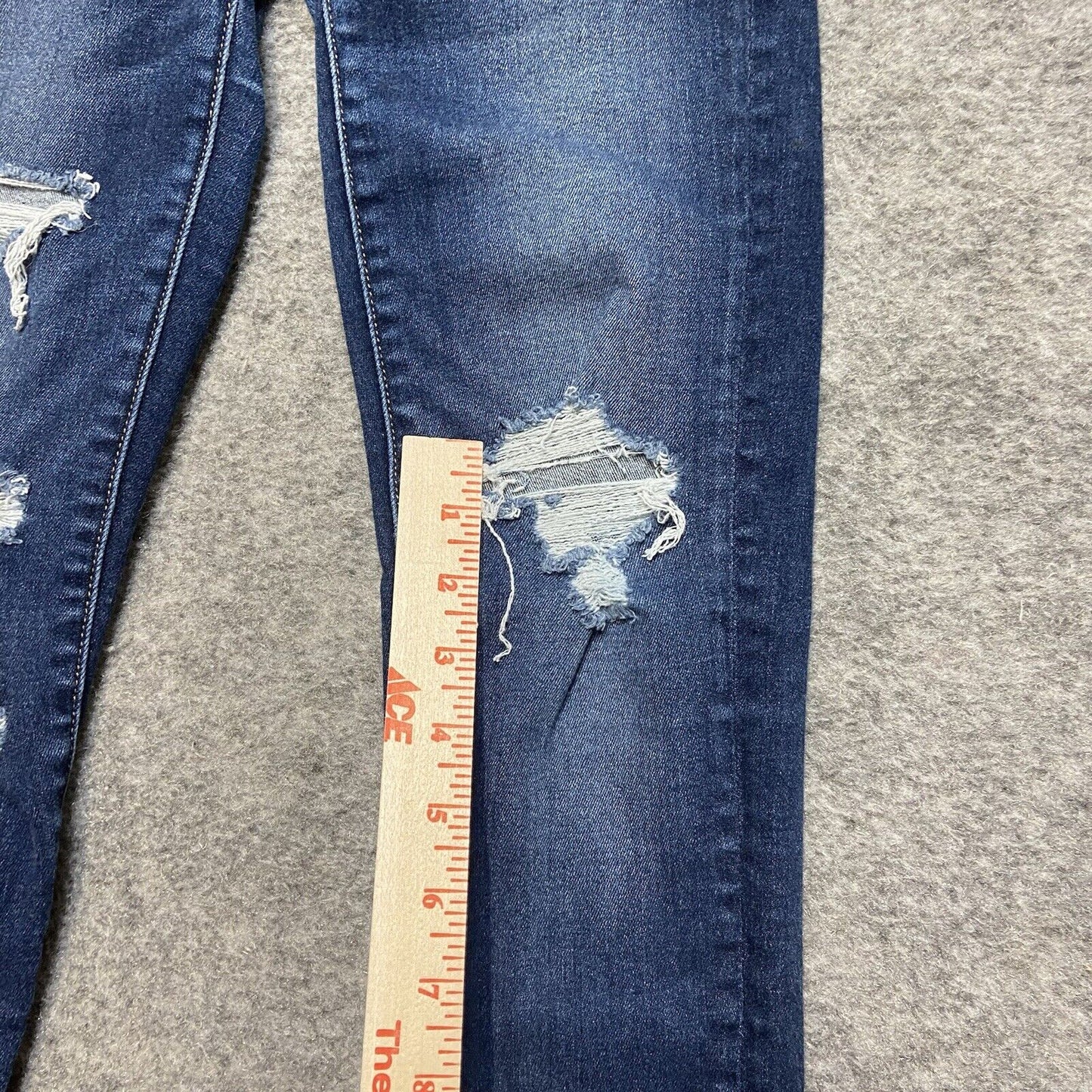 American Eagle Next Level Stretch Distressed Jegging Womens Sz 0 Short Dark Blue