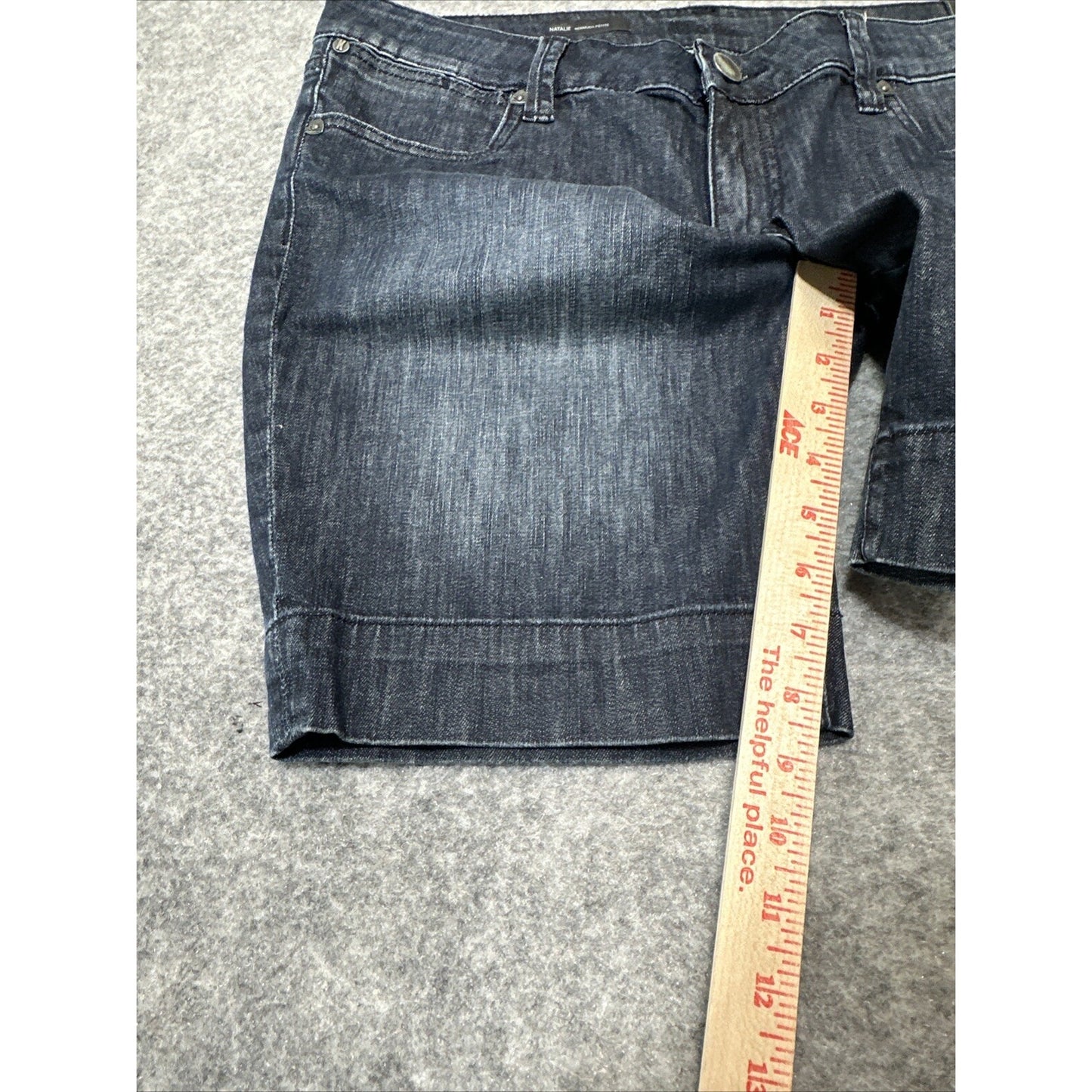 KUT From The Kloth Women's Bermuda Jean Shorts Size 12P Petite Blue Dark
