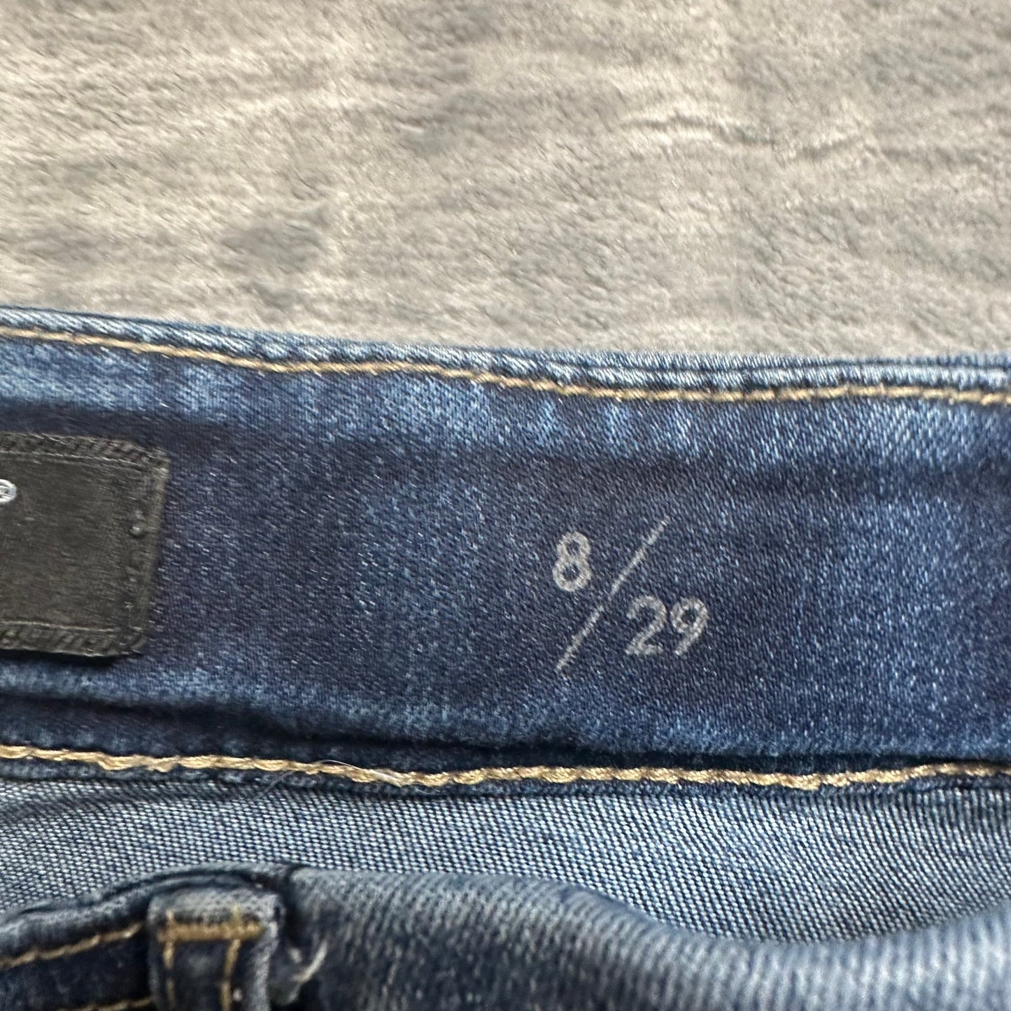 Liverpool The Ankle Skinny Jeans Women's Size 8x29 Blue Dark Wash Distressed