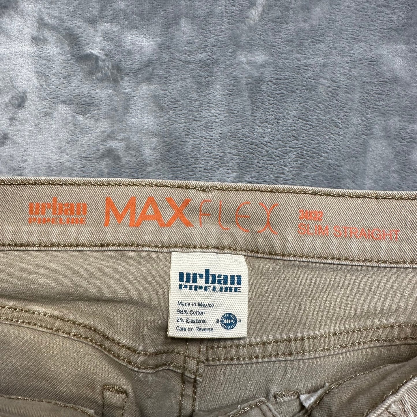 Urban Pipeline Slim Straight Pants Men's Size 34x32 Beige
