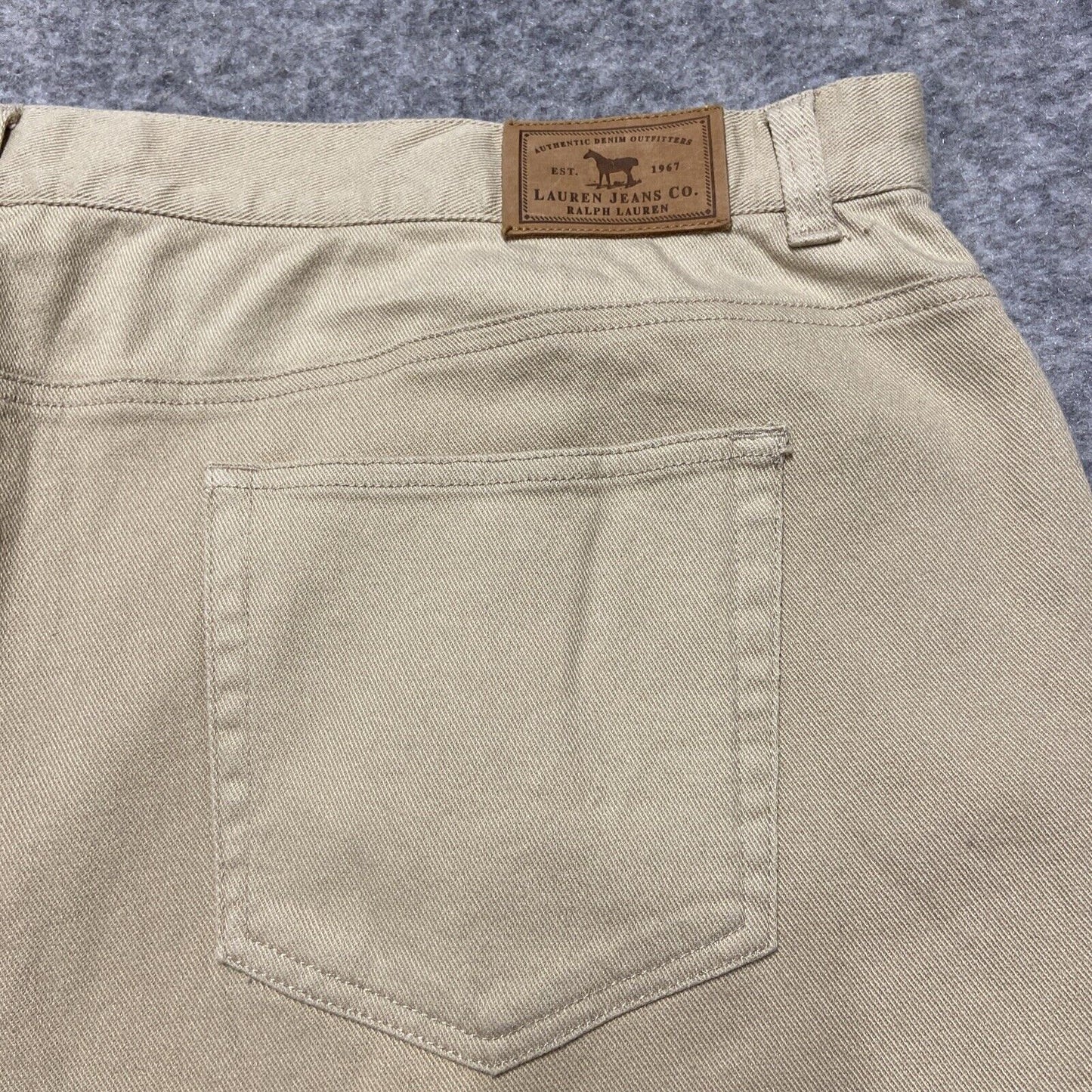 Vintage Lauren Ralph Lauren Western Straight Jeans Women's Size 22W Beige