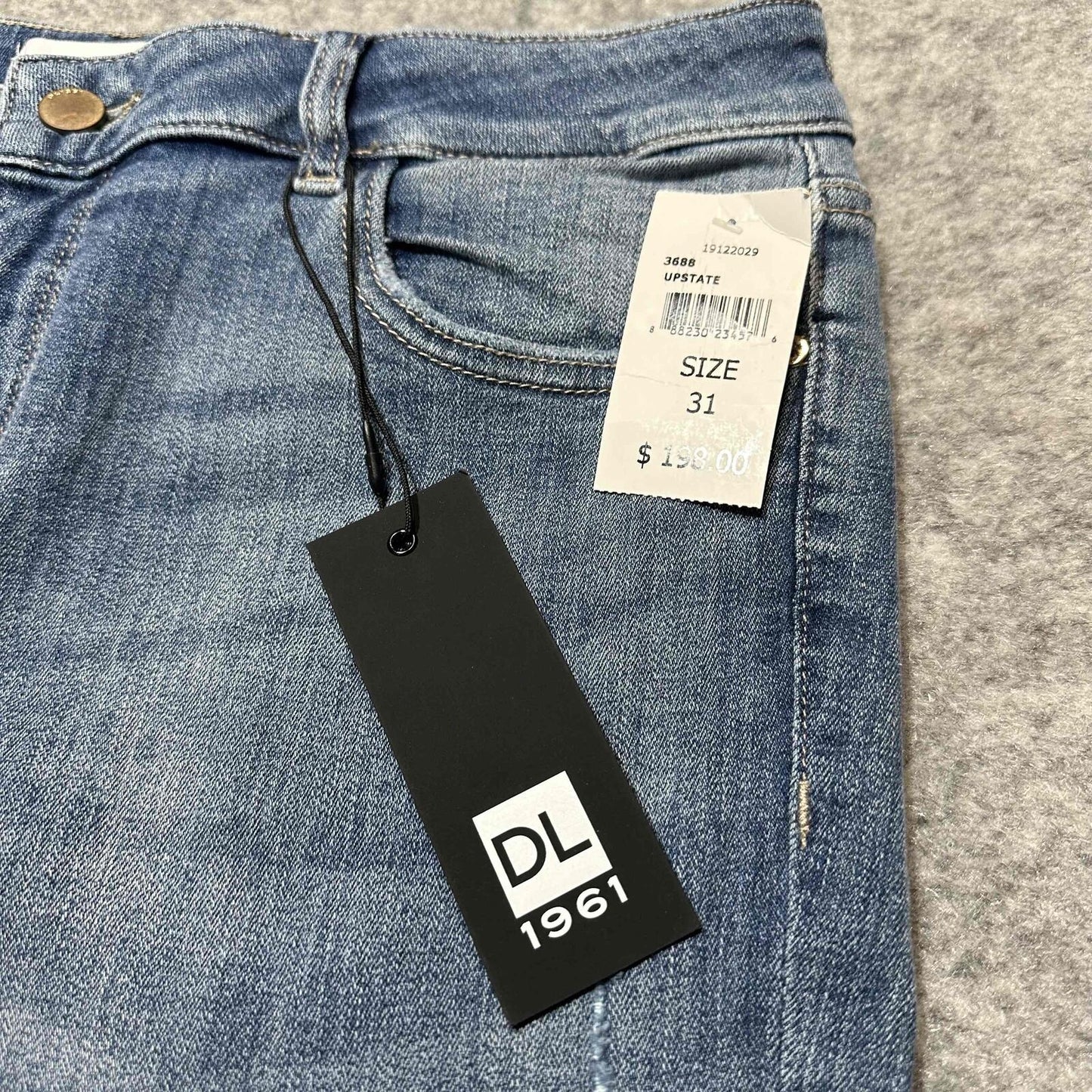 NEW DL1961 Mara Instasculpt Straight Ankle Jeans Women's Size 31 Blue Upstate