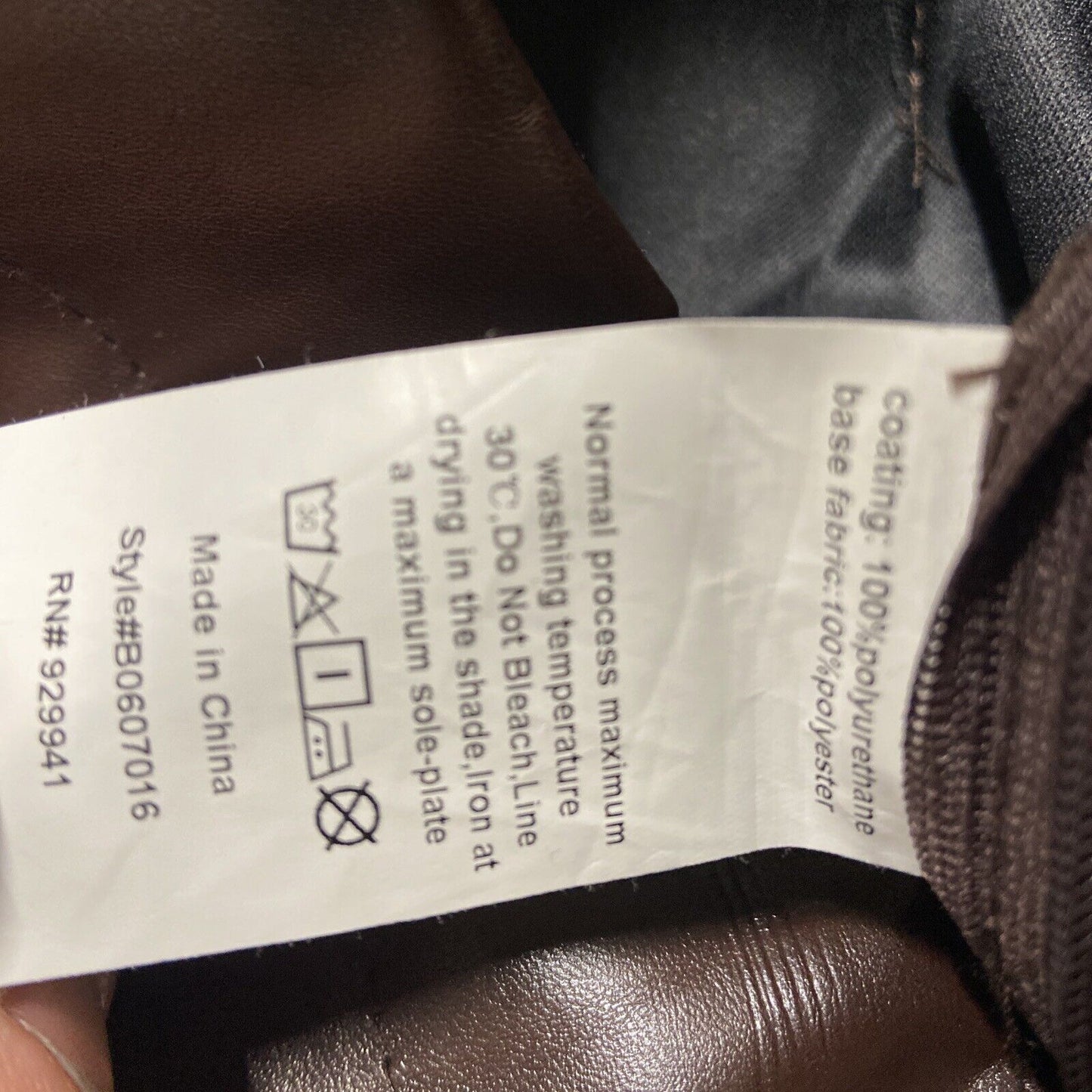 Suzanne Betro Faux Leather Leggings Women's Size M Brown Pull on Side Zip Pants