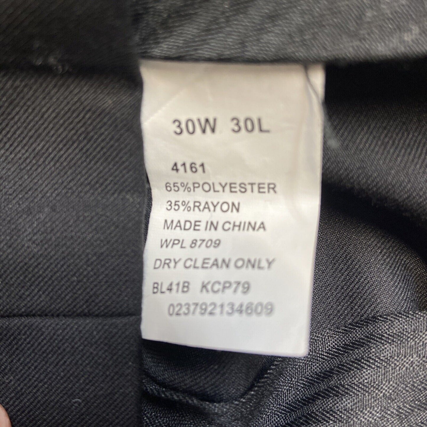 Billy London Dress Pants Men's Size 30x30 Black Formal Pants