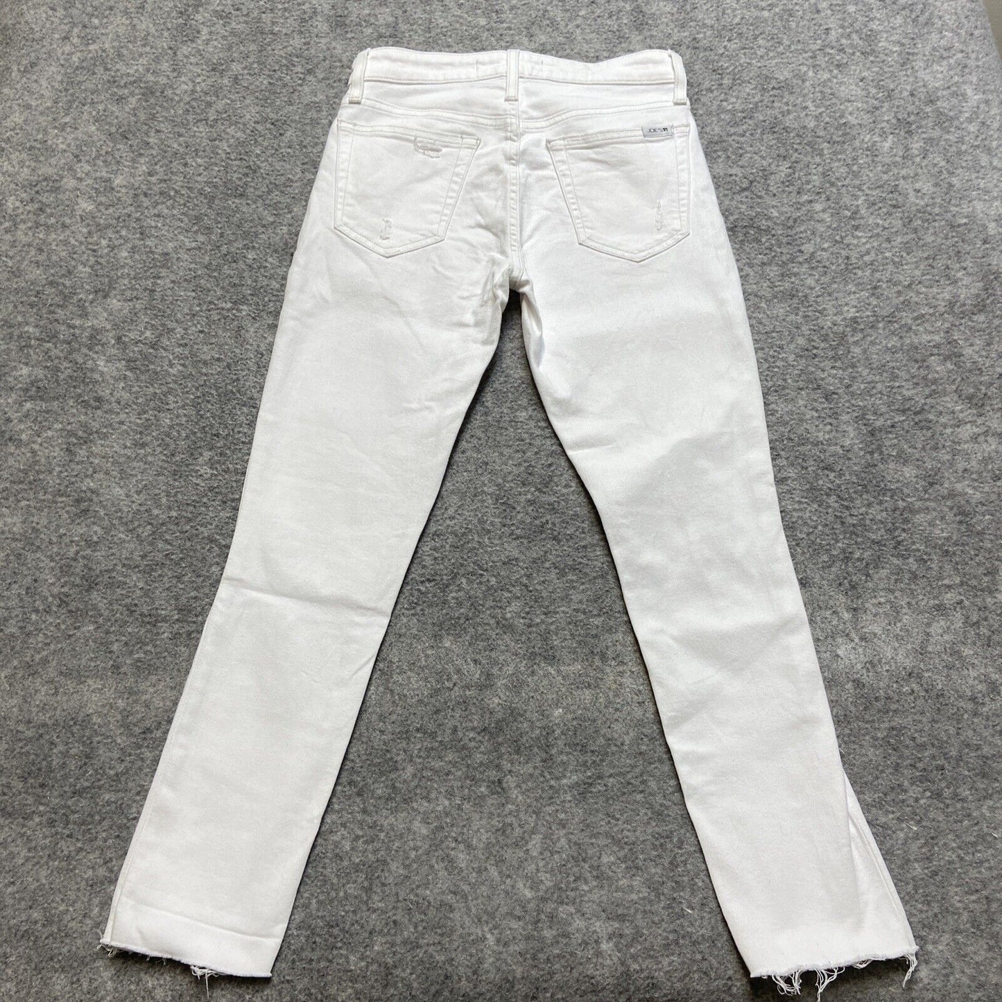 Joes Jeans Distressed Mid Rise Skinny Crop Jeans Women's Size 26 White