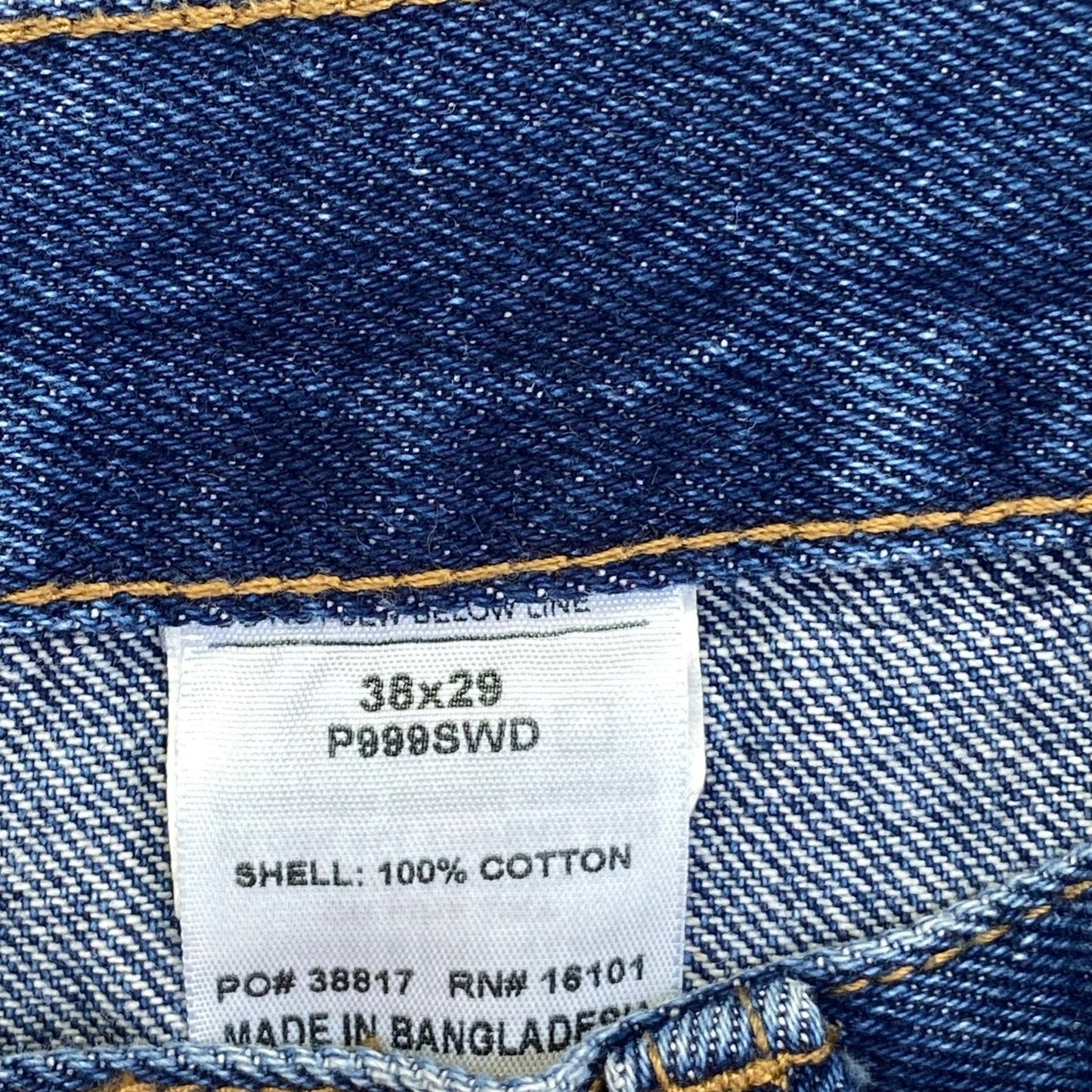 Berne Men's Straight Jeans Size 38x29 Blue Denim