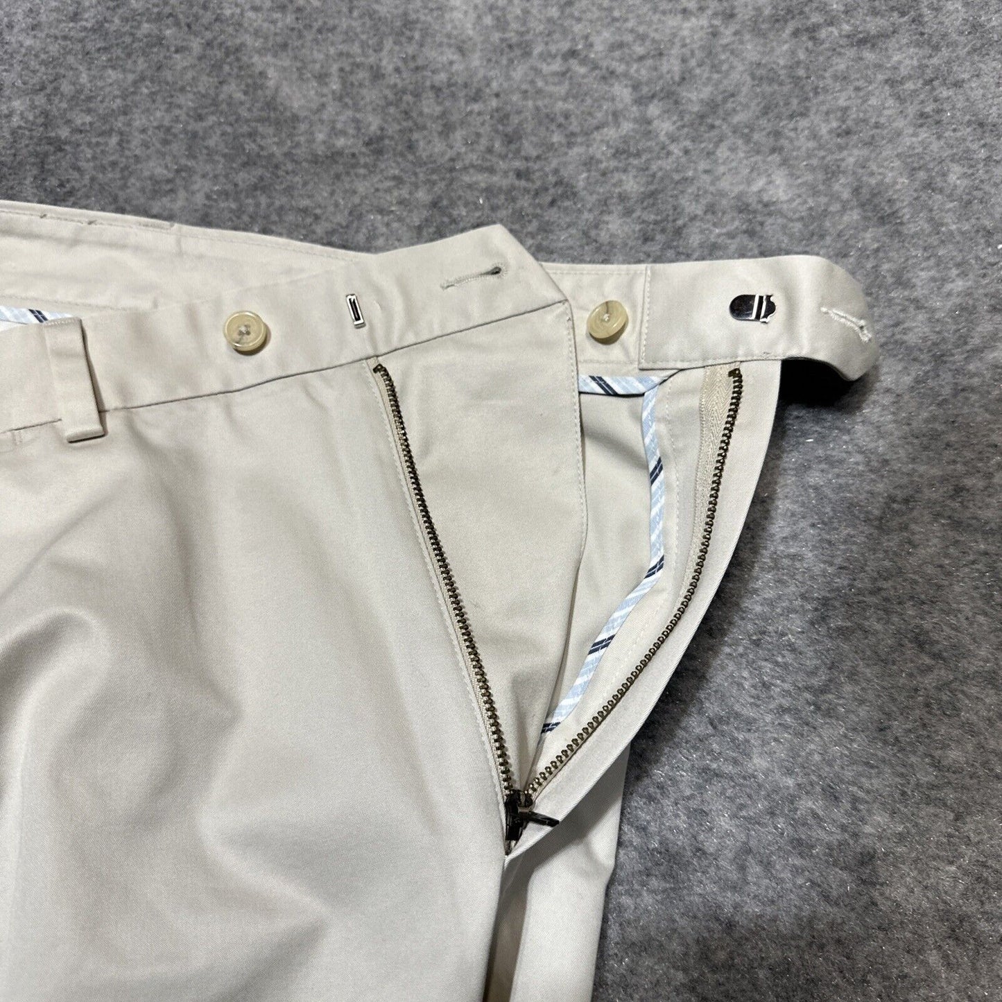 John W. Nordstrom Men's Straight Dress Pants Size 35x32 Beige Light Wash Pants