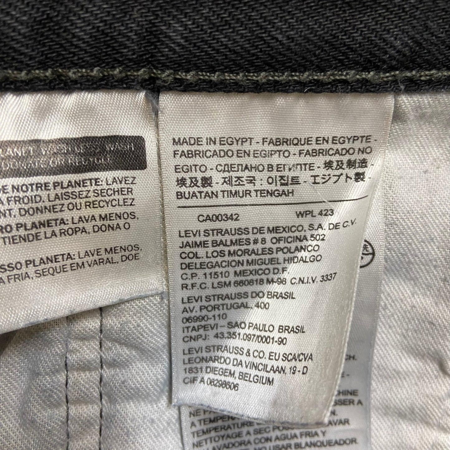 Levi's 501 Straight Jeans Men's Size 38x30 Black Button-Fly Denim