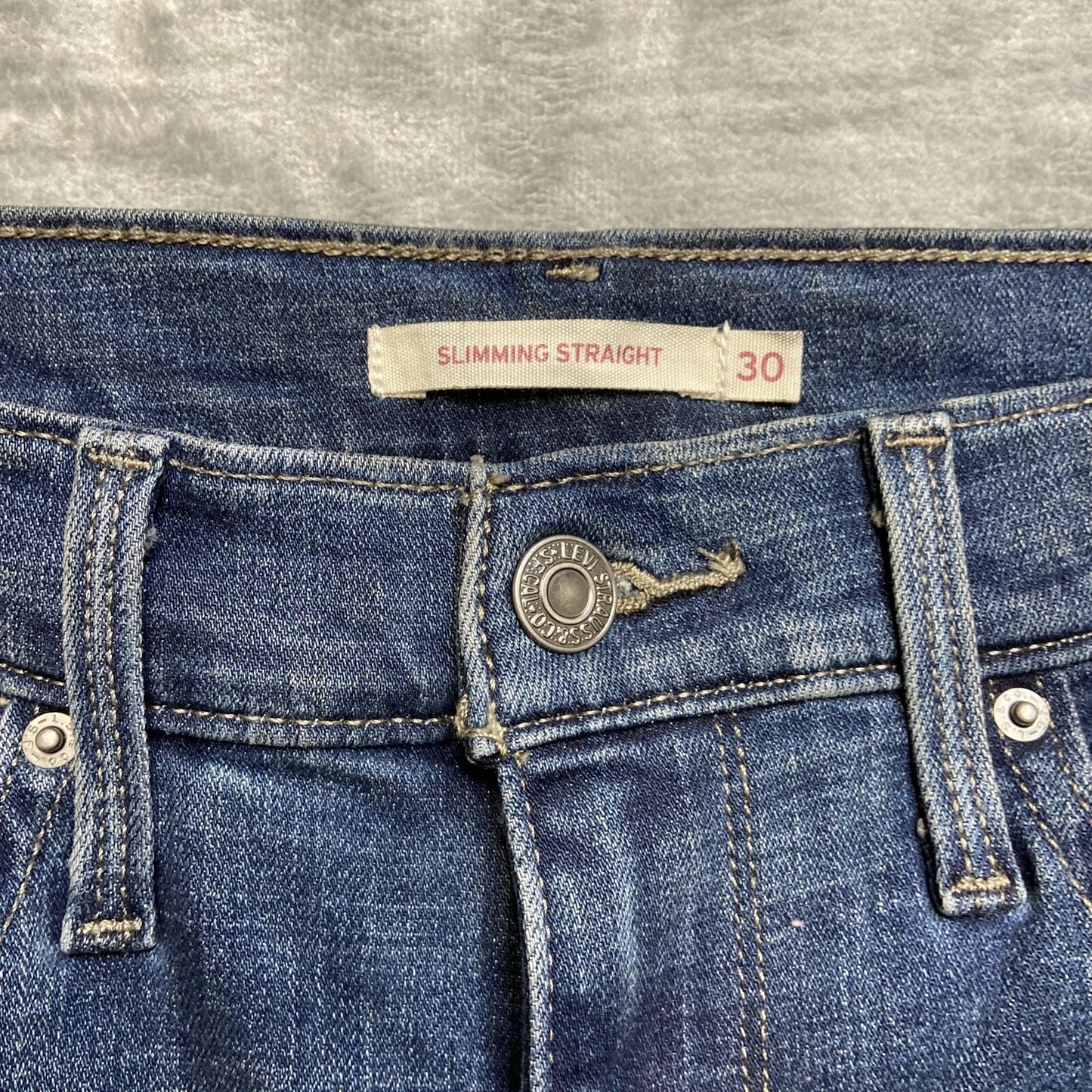 Levi’s Slimming Straight Jeans Men’s Size 30x30 Blue Denim
