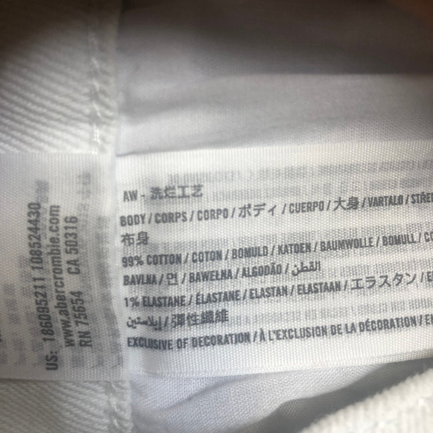 Abercrombie & Fitch Curve Love High Rise Cut Off Jean Shorts Women's 26 White