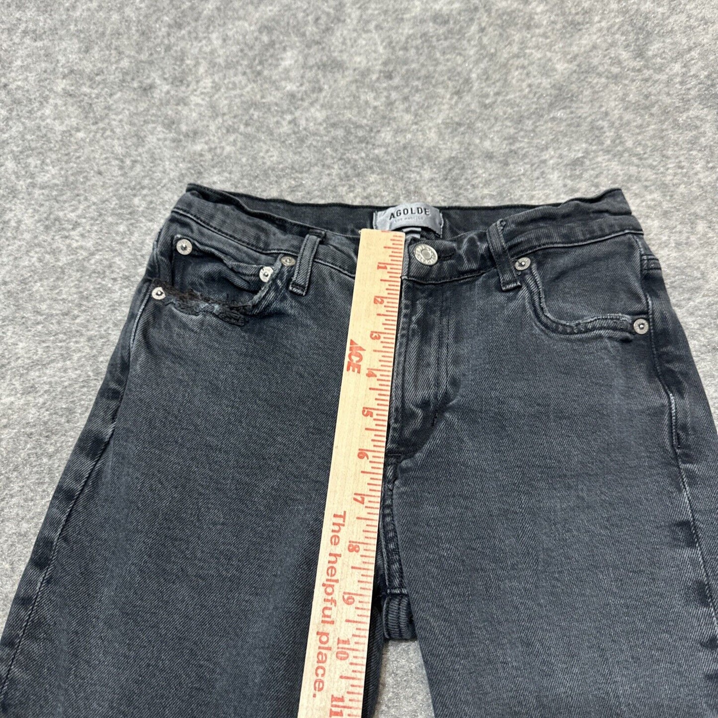 Agolde Women's Skinny Jeans Size 25 Black Dark Wash Denim