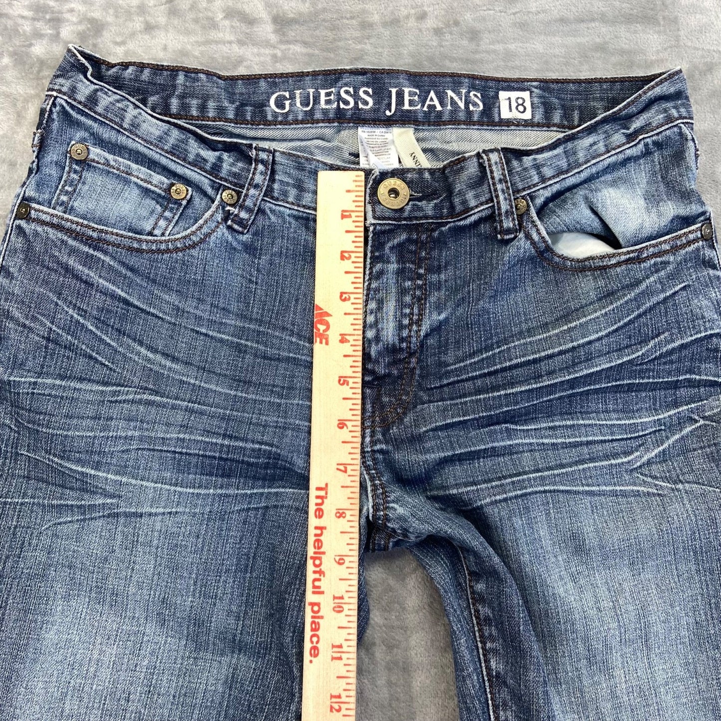 Guess Women's Skinny Jeans Size 18 Blue Dark Wash