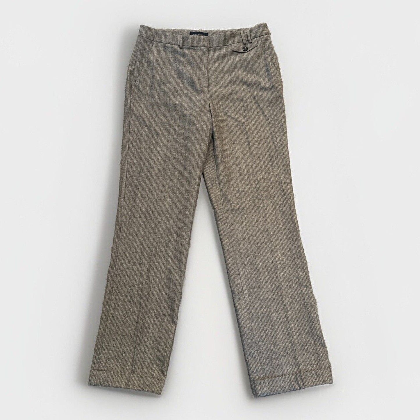 Piazza Sempione Women's Cuffed Straight Dress Pants Size 12 Gray Pants