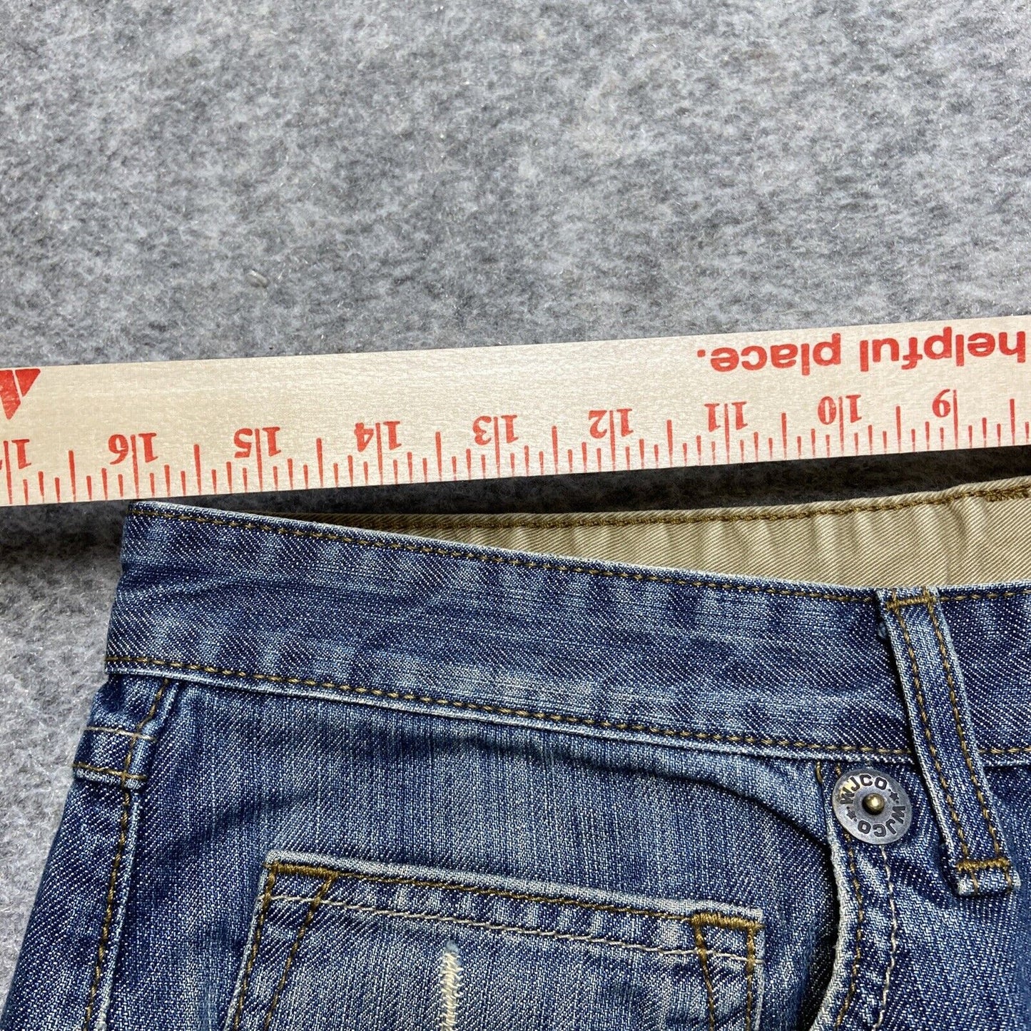 Wrangler Vintage Straight Fit Jeans Men’s Size 32x31 Dark Blue Denim