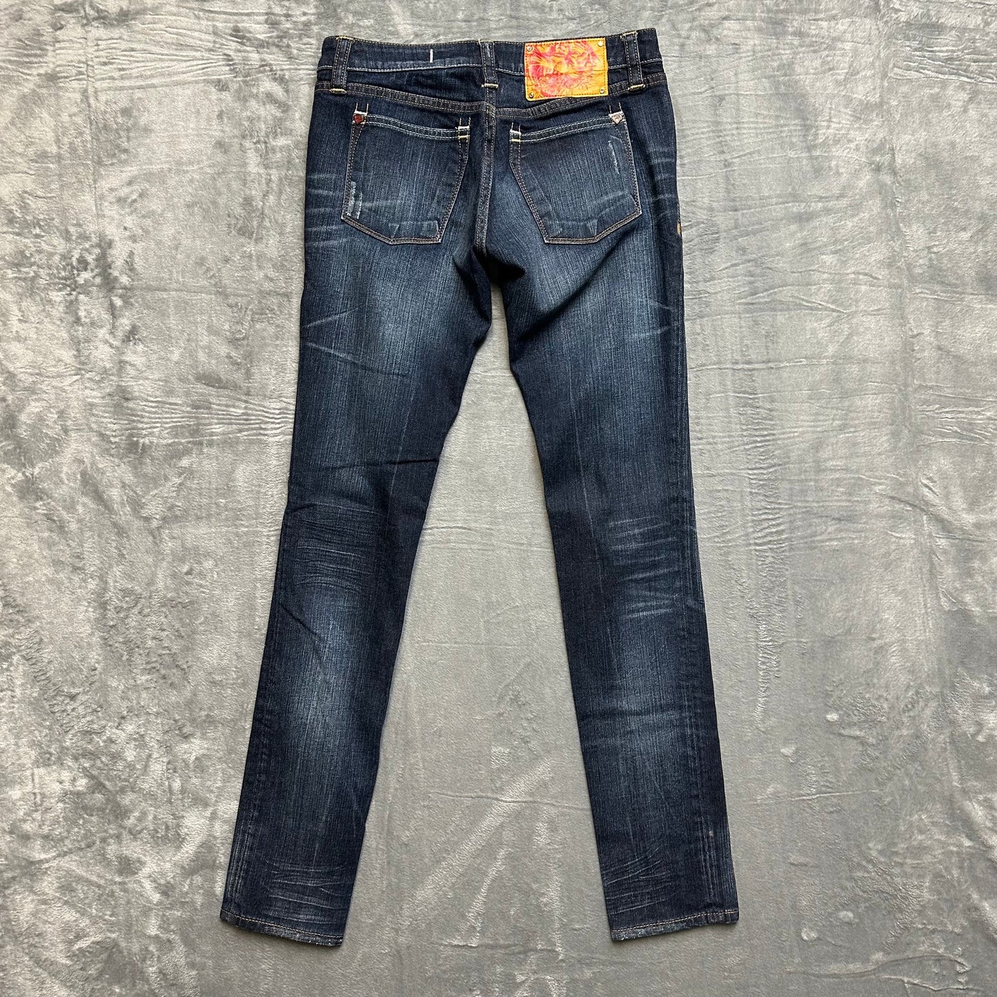 Ed Hardy Easy Rise Skinny Jeans Women's Size 28 Dark Blue Denim