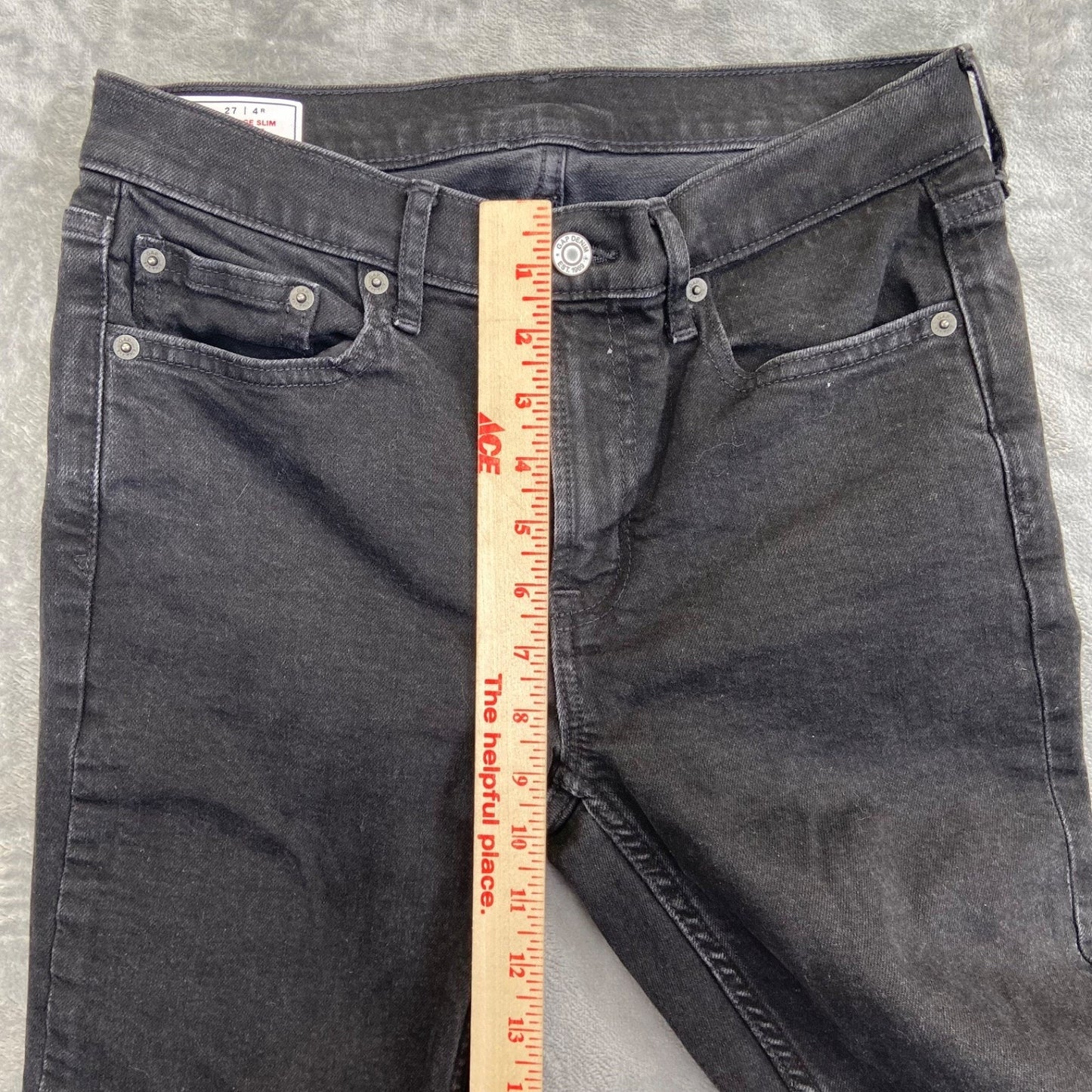 GAP Women's Vintage Slim Mid Rise Jeans Black Size 27 #534424